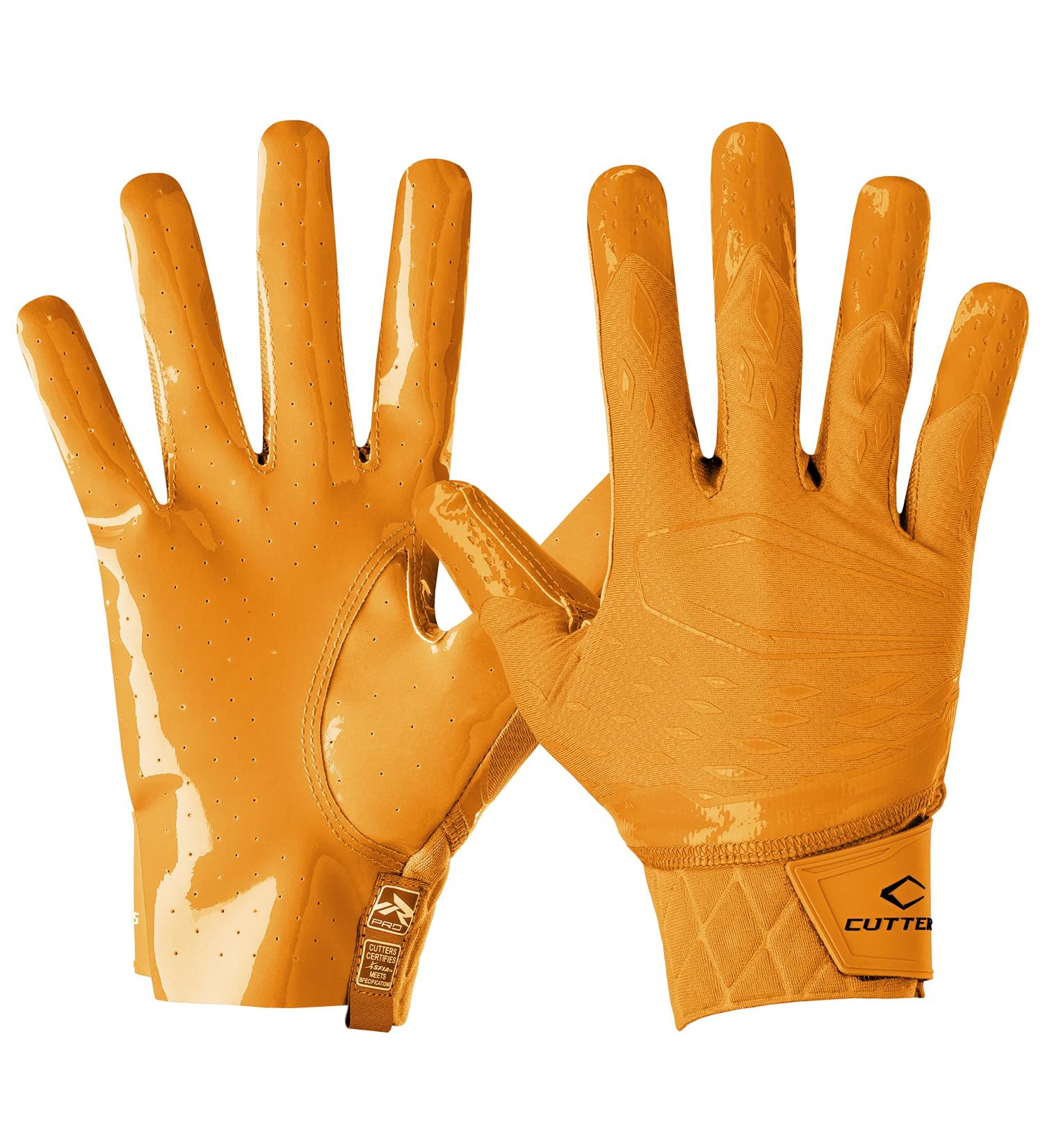 Buy CUTTERS REV PRO 5.0 Receiver Gloves - Gold Adult Large | International Shipping Available - Buy Online on SooperMarket.com