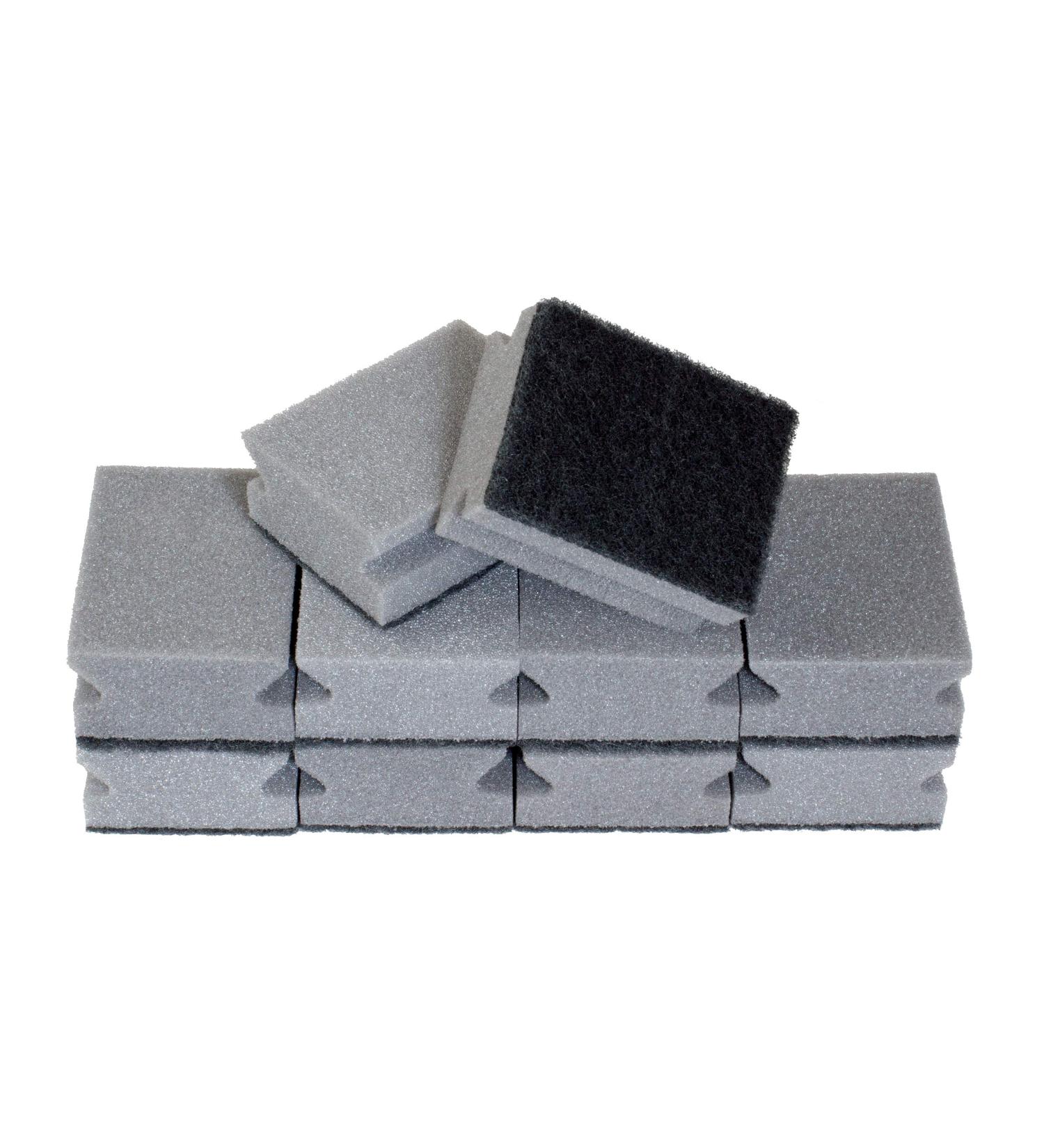 Buy Sonty 10-Piece Premium Scouring Pads - Effective Dishwashing Sponges for Stubborn Dirt | 9x7x4 cm Black/Grey - International Shipping Available - Buy Online on SooperMarket.com