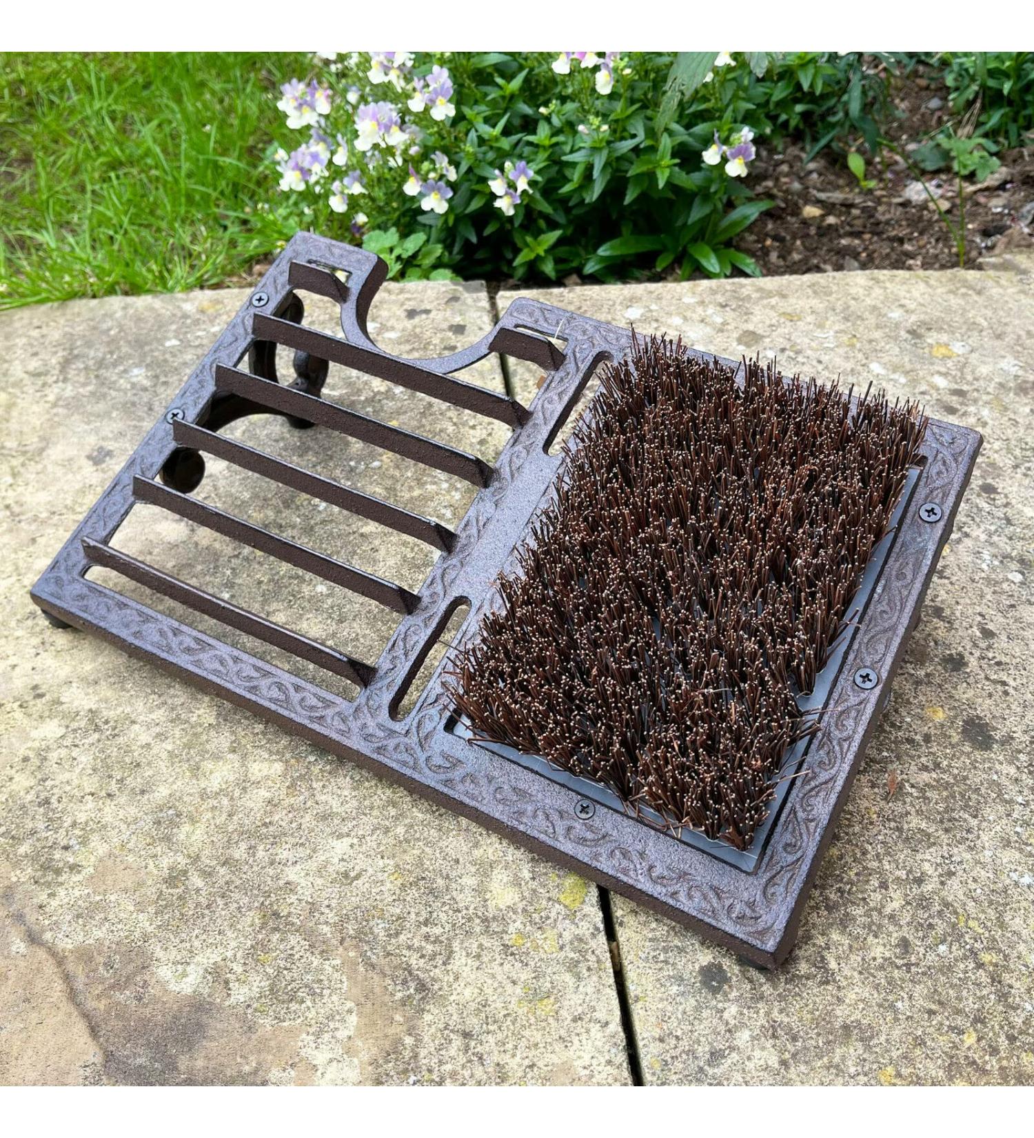 Cast Iron Boot Jack Scraper Door Heavy Welly Shoe Brush Cleaner Pull Grate Decor 34cm - Buy Online on SooperMarket.com