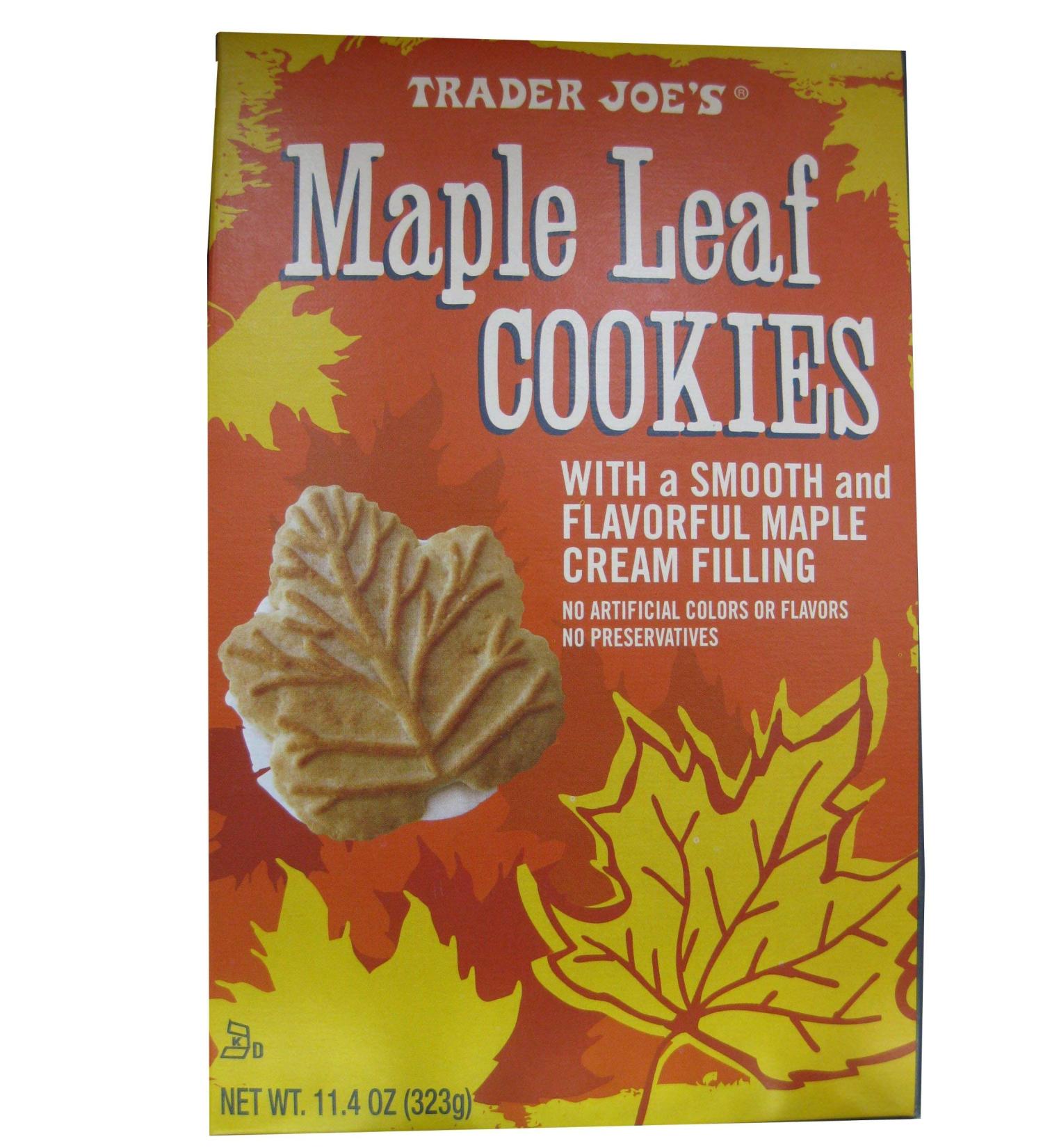 2 Pack Trader Joe's Maple Leaf Cookies