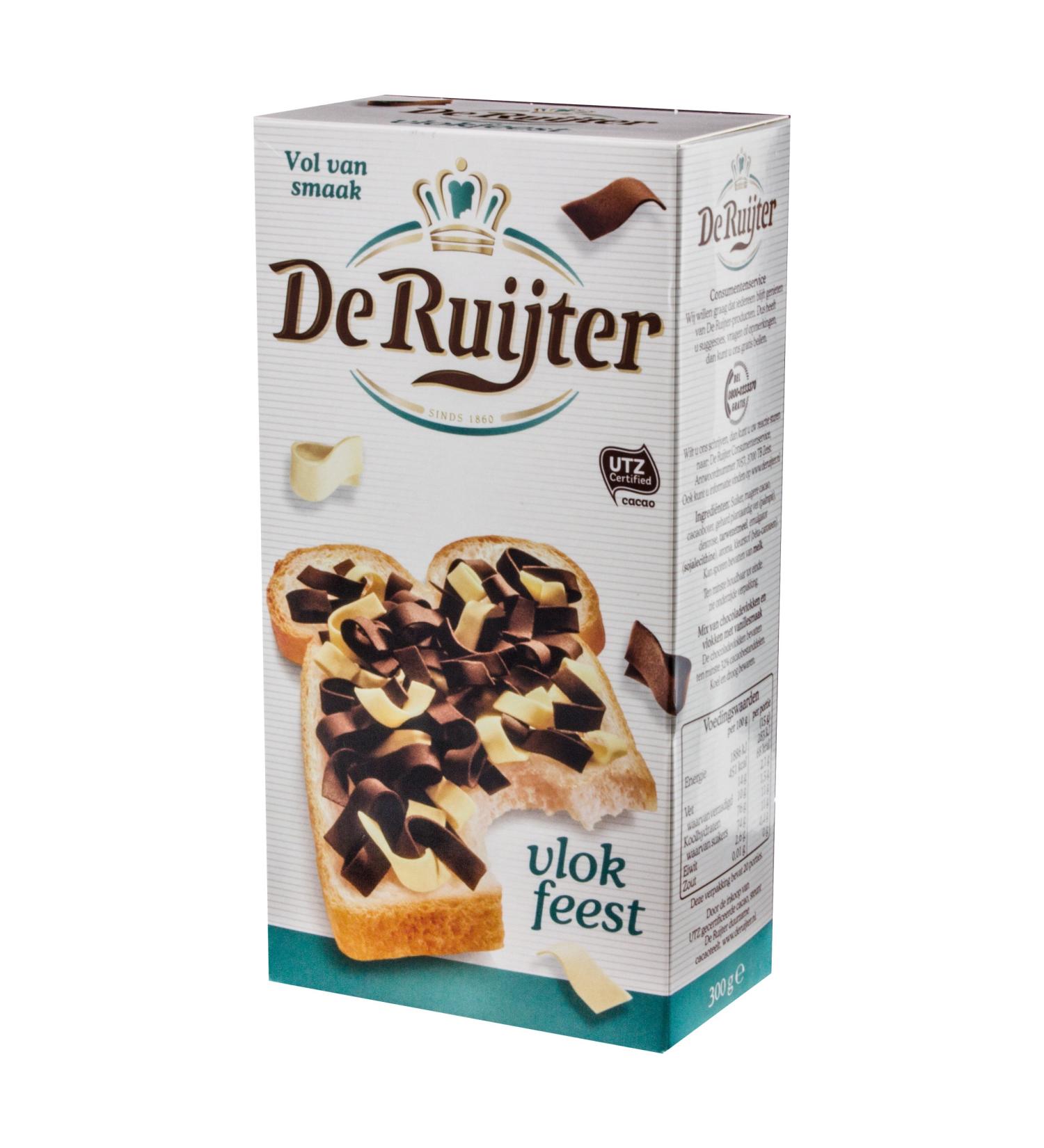 De Ruijter Mixed Chocolate Flakes / Vlok Feest 300g - Buy Online on SooperMarket.com