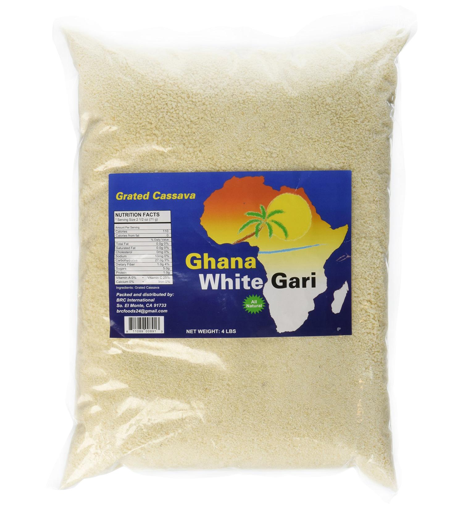 Gari (Ghana White) 4 LB (64oz) - Premium Quality Cassava Flakes - Buy Online on SooperMarket.com