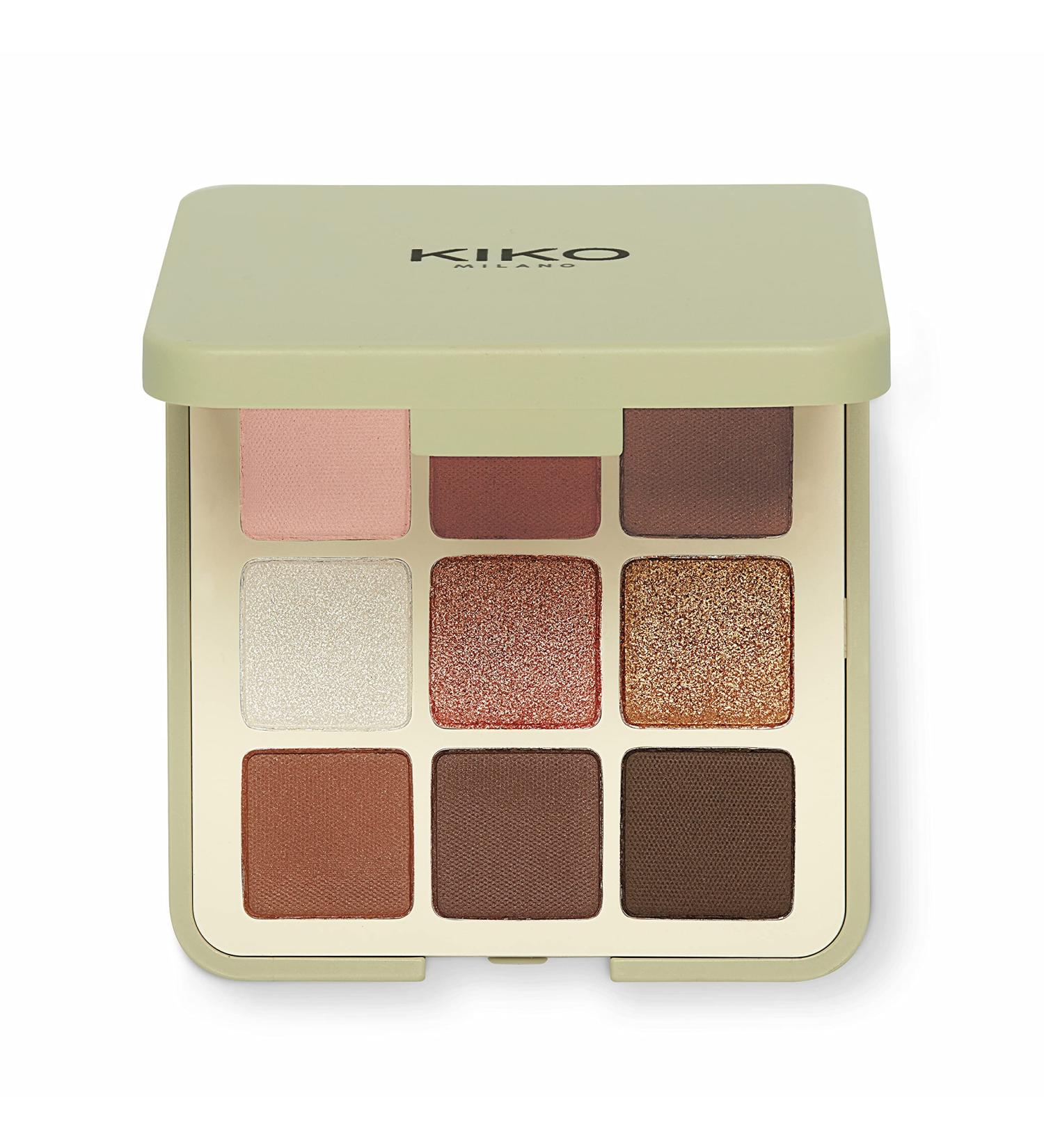 Kiko Milano Green Me Eyeshadow Palette 101 | 9 Shades Matte Pearl Metallic | Cool Spice | International Shipping Available - Buy Online on SooperMarket.com