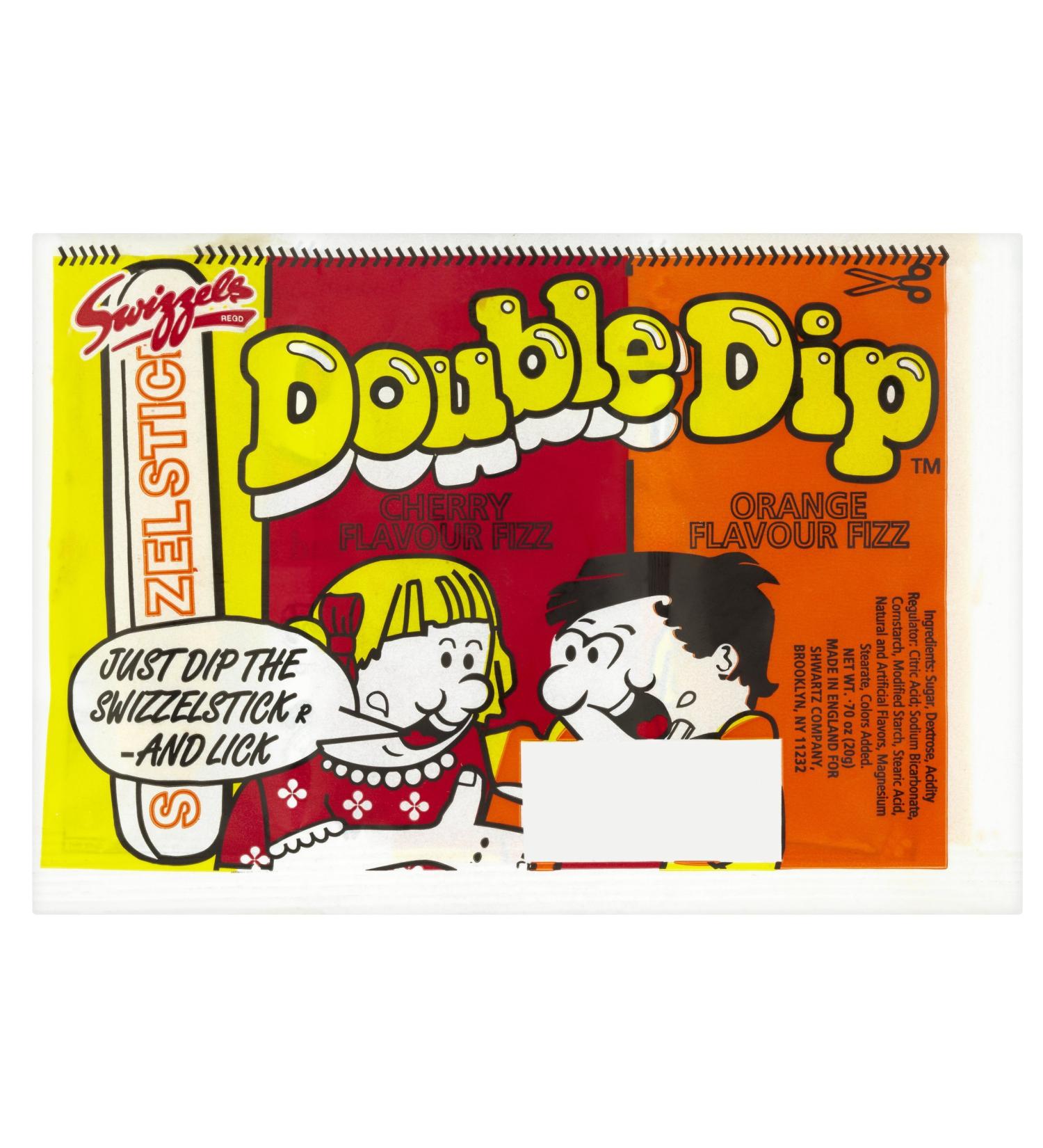 Swizzels Matlow Orange and Cherry Flavour Double Dips with Stick 20 g