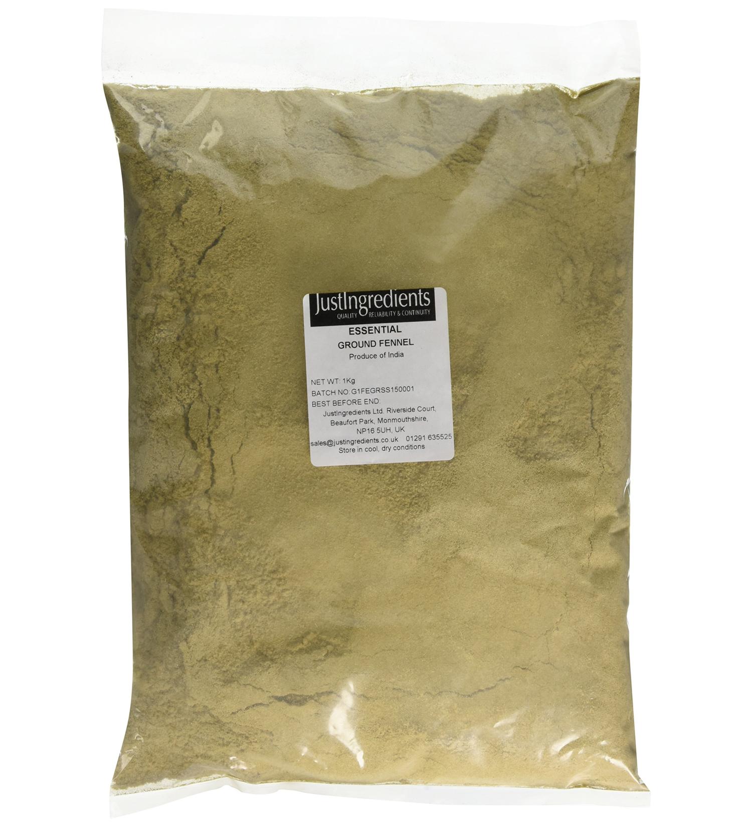 JustIngredients Essentials Fennel Ground 1kg - Premium Quality Spice for Culinary Delights - Buy Online on SooperMarket.com