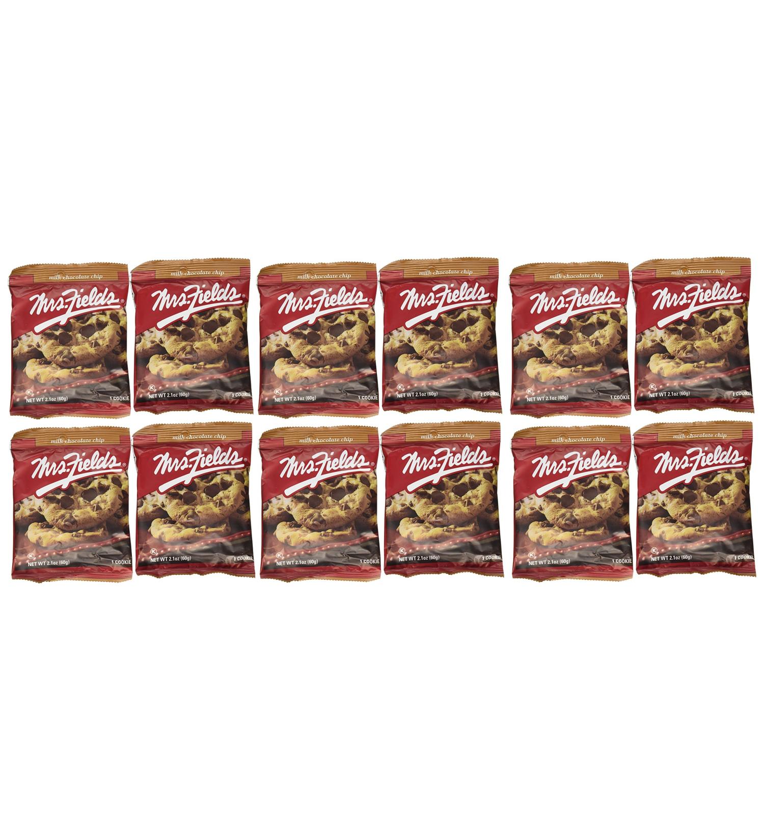 Mrs. Fields Jumbo Individually Wrapped Chocolate Chip Cookies - 12 Count, 2.1 Ounce (Pack of 12) - Buy Online on SooperMarket.com