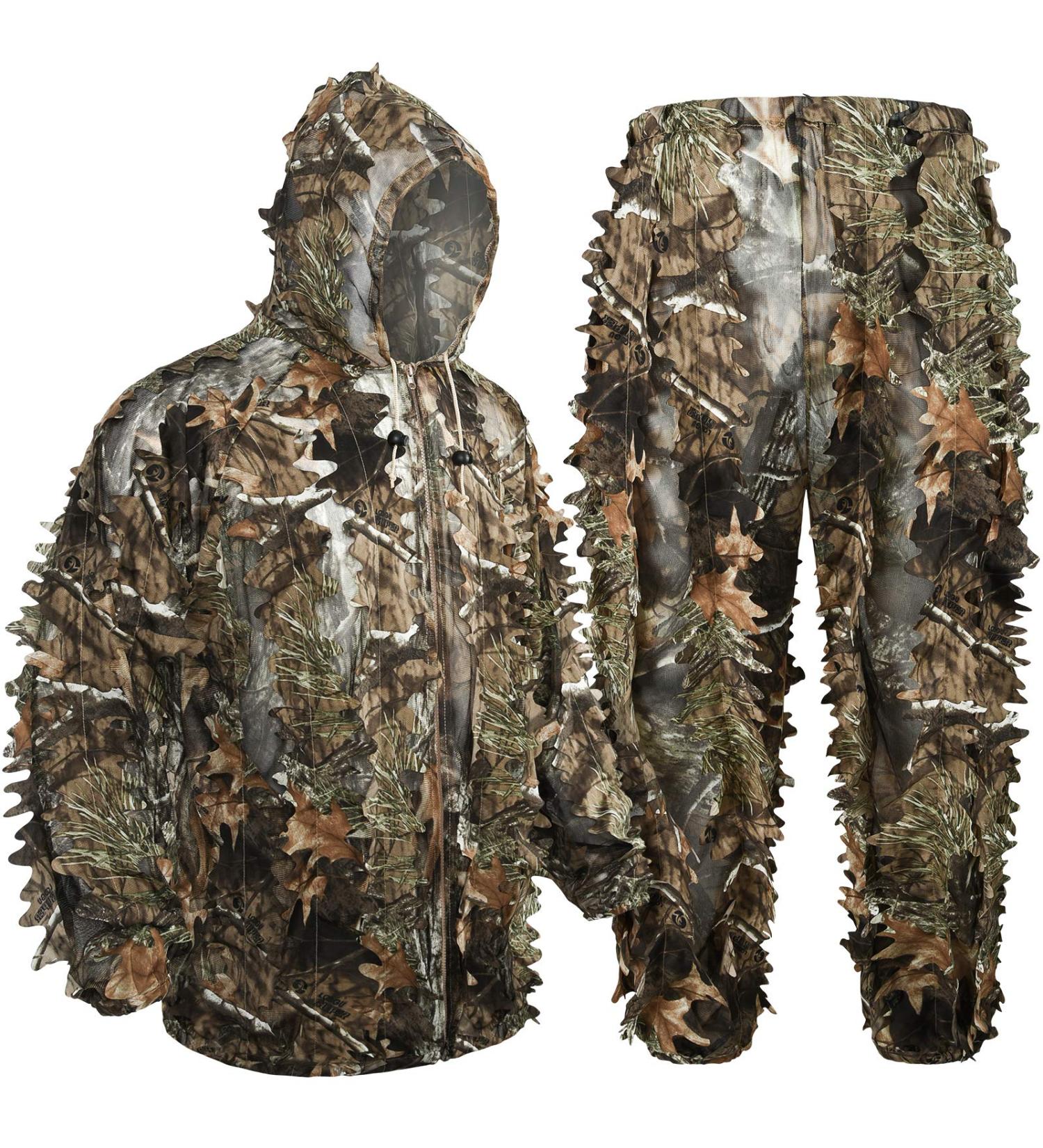 LOOGU Hunting Ghillie Suit 3D Leafy Camo XL/XXL - Tactical Gear for Airsoft & Wildlife Photography - Buy Online on SooperMarket.com