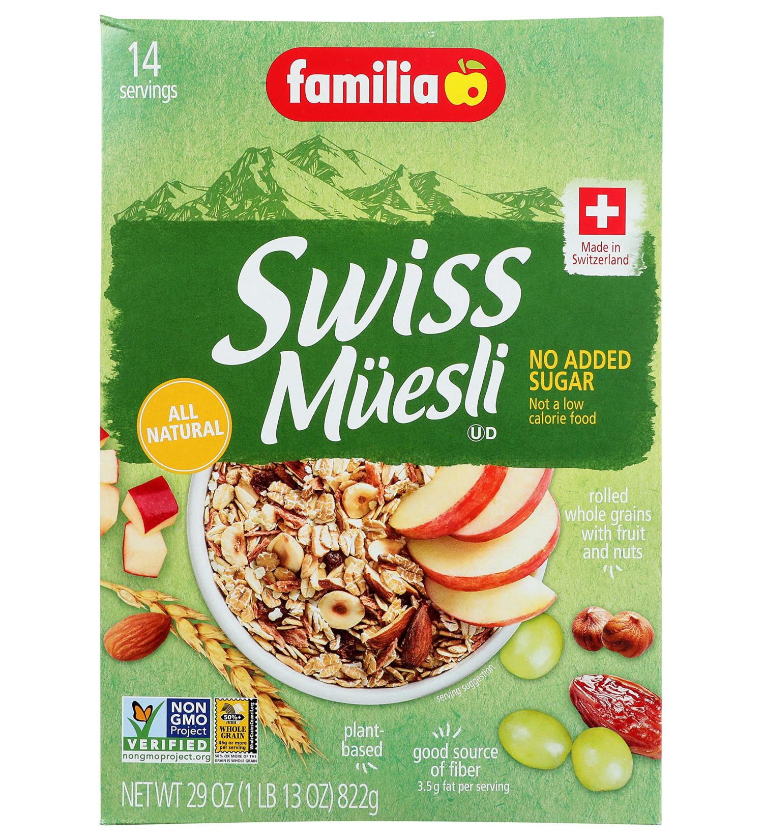 Familia Swiss Muesli Cereal 29oz Box - No Added Sugar (Pack of 1) - Buy Online on SooperMarket.com