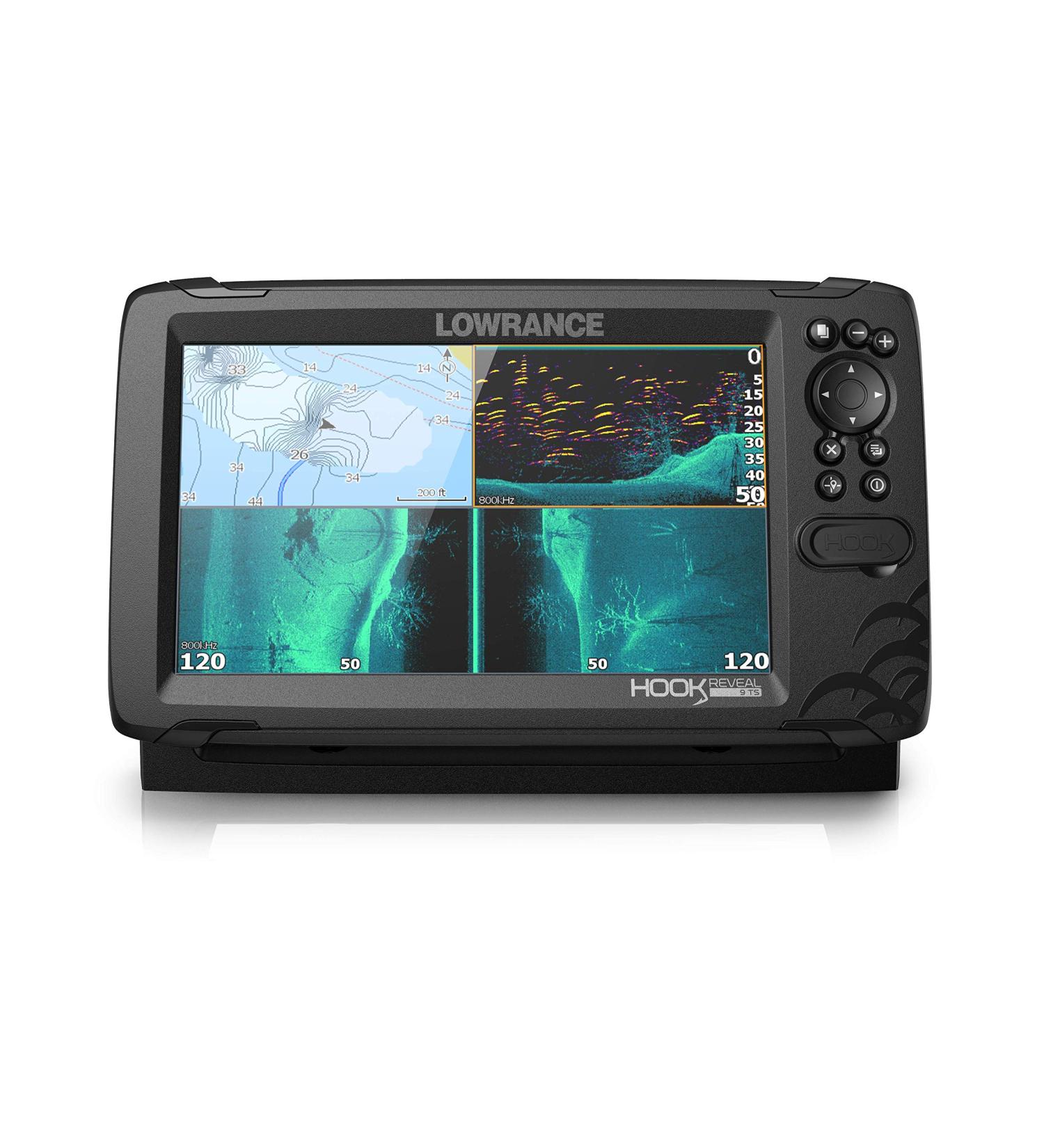 Lowrance Hook Reveal 9 Fish Finder with 9 Screen, Transducer, and C-MAP - Includes 4000 US Lake Maps - Buy Online on SooperMarket.com