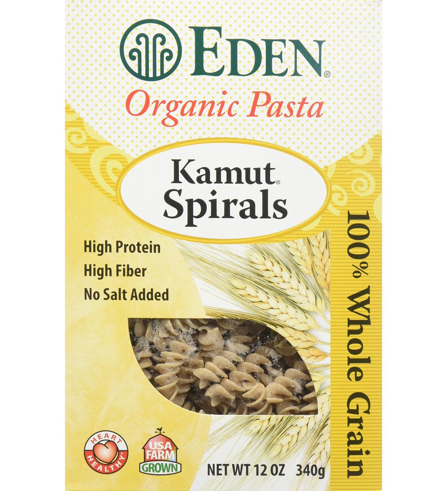 Organic Kamut Spirals - 100% Whole Grain - 12oz (Pack of 6) | Eden - Buy Online on SooperMarket.com
