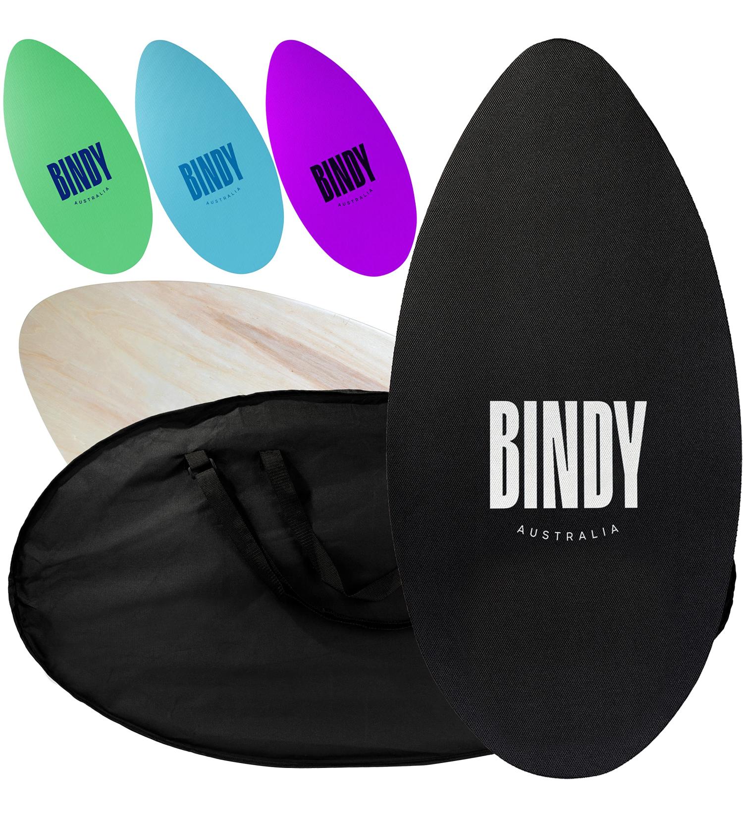 BINDY Australia 41 Kids Skimboard with Storage Bag - Durable Wooden Beach Board for Beginners - Lightweight Bodyboard with EVA Grip Pad - Buy Online on SooperMarket.com