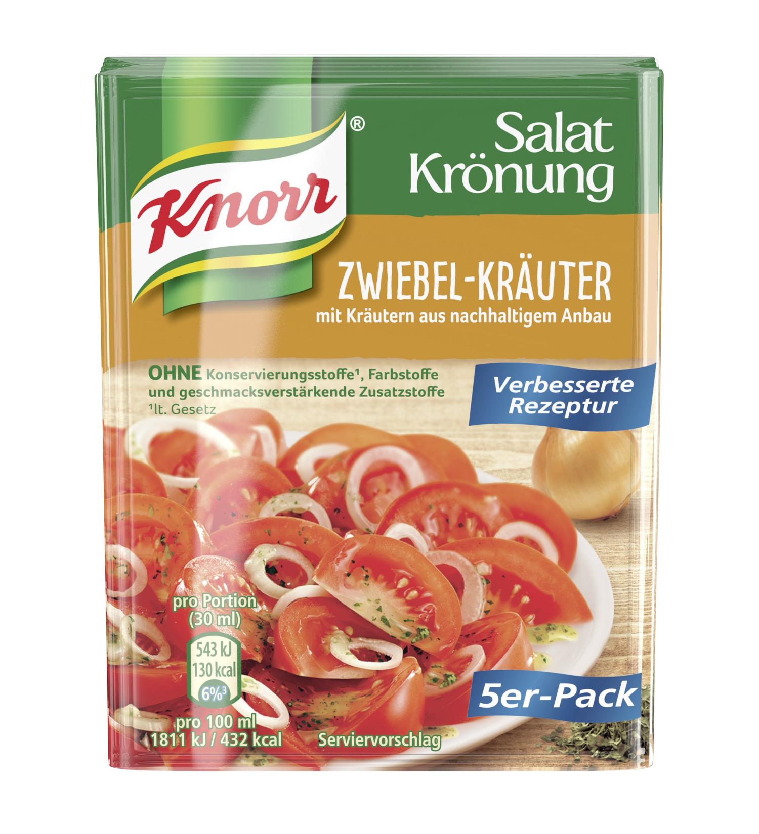 Knorr - Salat Kroenung Zwiebel-Kraeuter (Salad Seasoning) 5 Pack