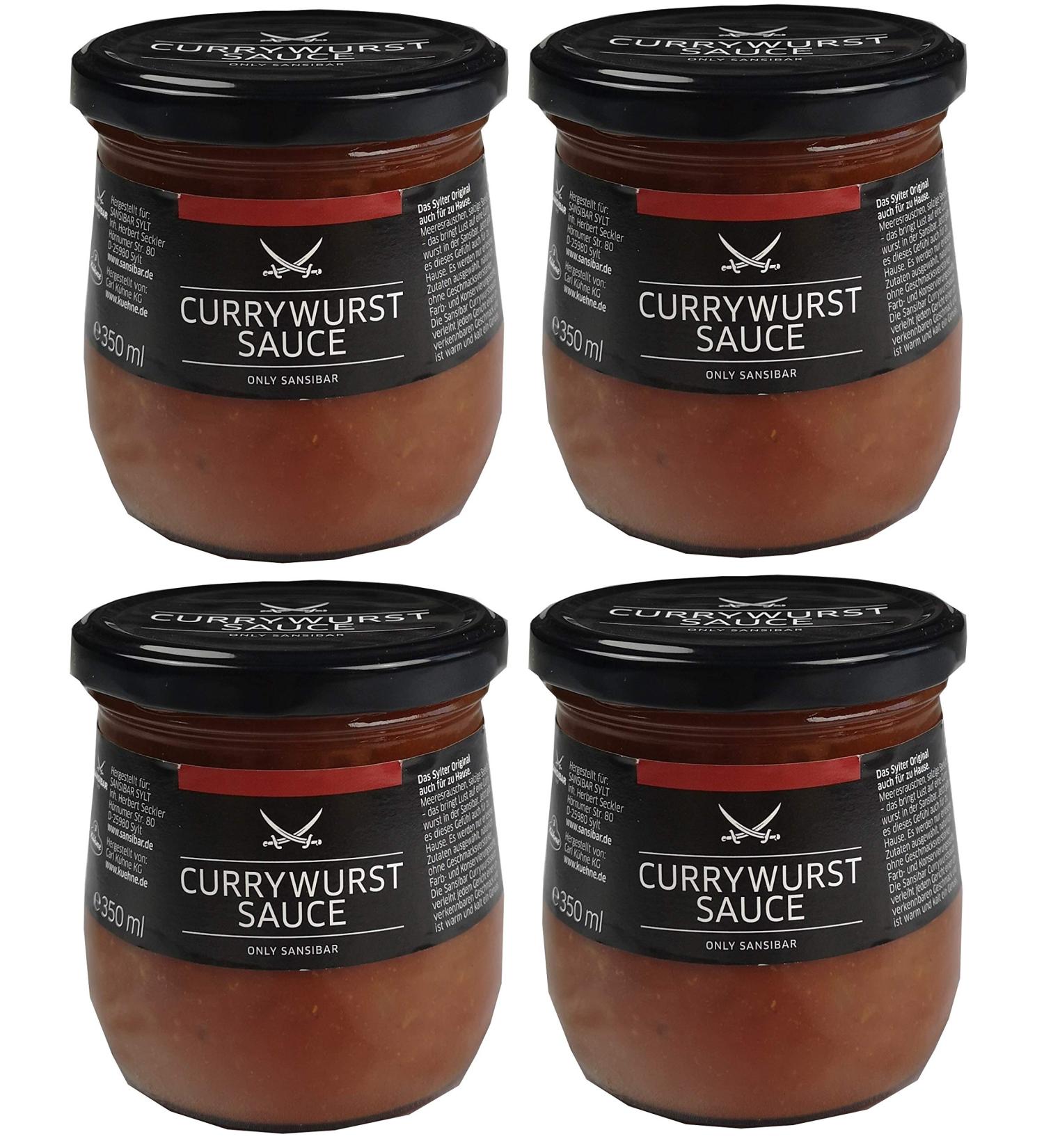 Zanzibar Sylt Currywurst Sauce - Spicy Sharp Flavor (1400 ml) | 4 Pack Authentic German Curry Sauce for International Shipping - Buy Online on SooperMarket.com