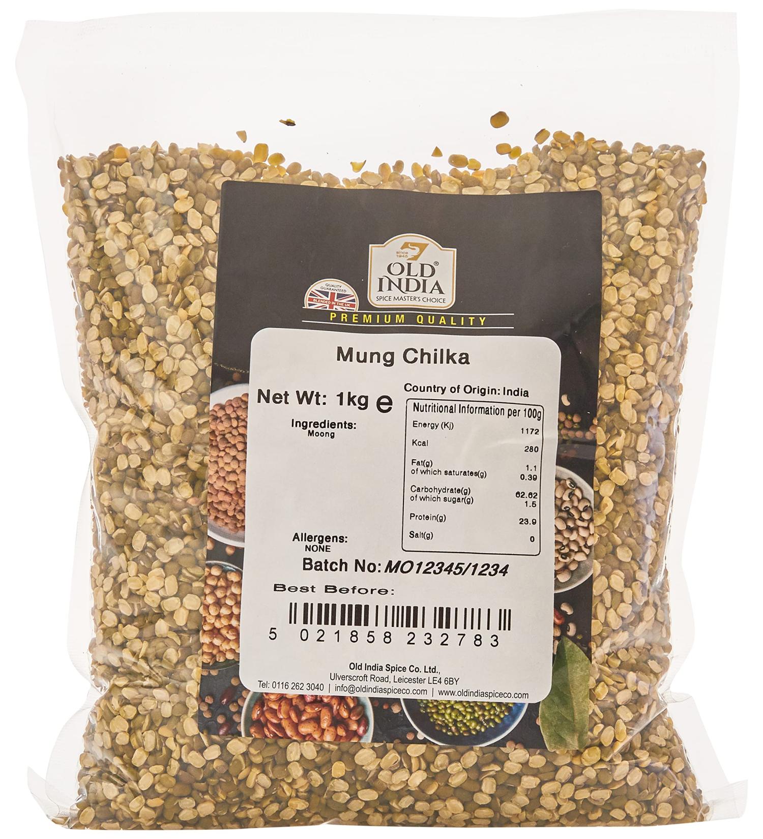Old India Mung Chilka 1kg - Premium Quality Whole Green Gram for Cooking - Buy Online on SooperMarket.com