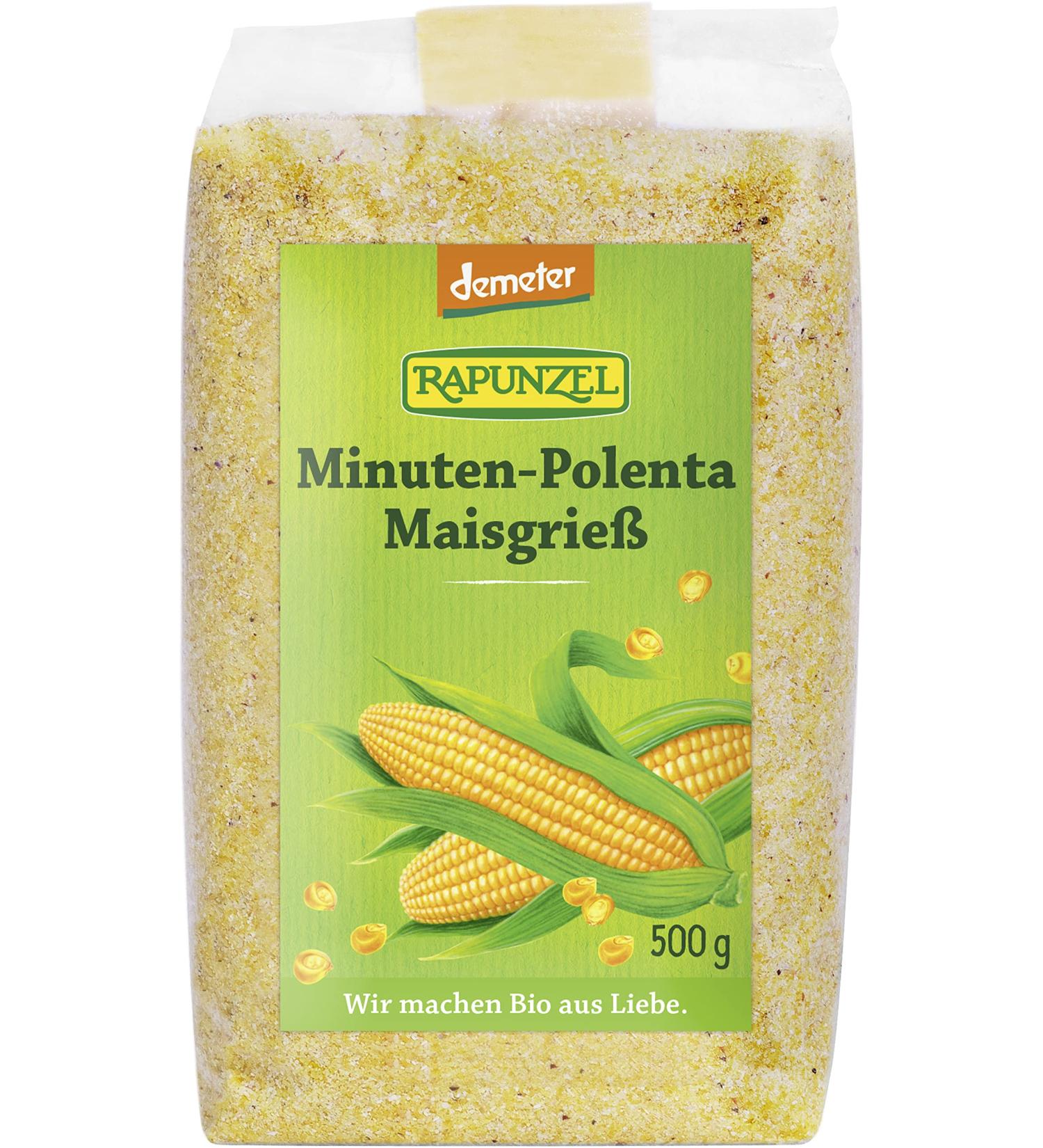 Rapunzel Organic Minute Polenta Corn Semolina demeter (2 x 500 gr) 500 g (pack of 2)