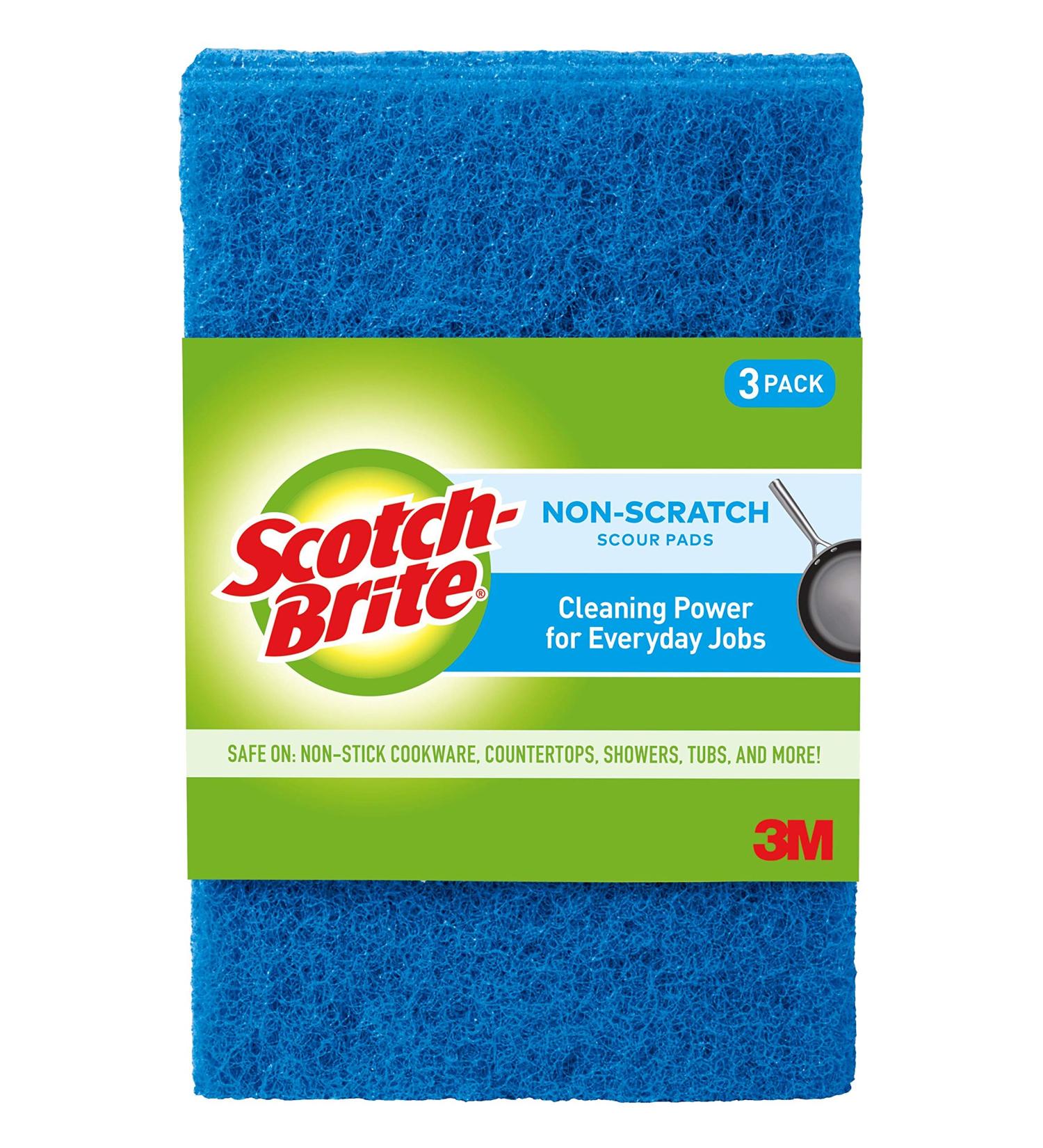 Scotch-Brite Non-Scratch Scour Pads - Pack of 3 | Gentle Cleaning for Delicate Surfaces - Buy Online on SooperMarket.com