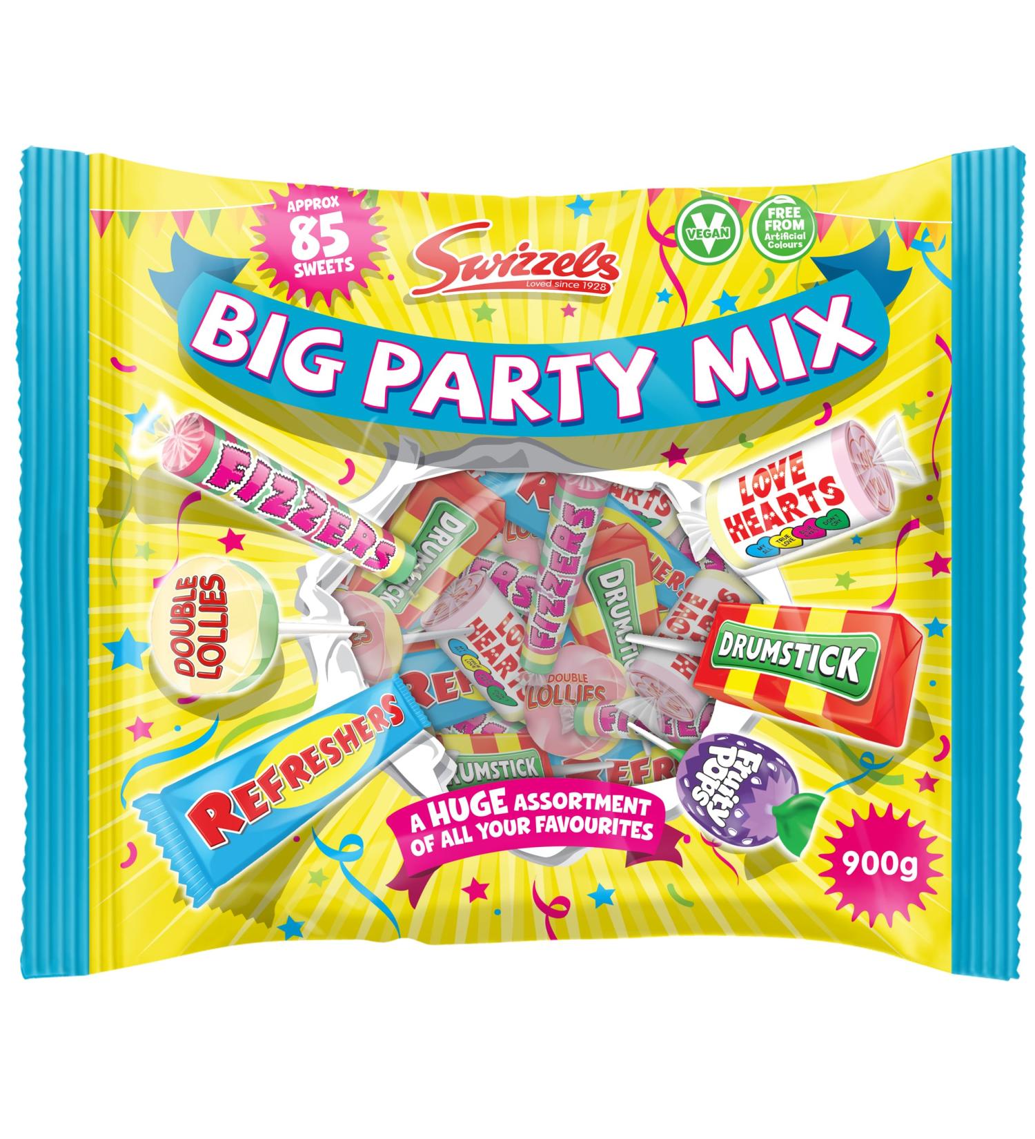 Swizzels Big Party Mix Bag 900g - A Large Selection of Delicious and Fruity Candy Treats Perfect for Parties and Special Occasions - Buy Online on SooperMarket.com