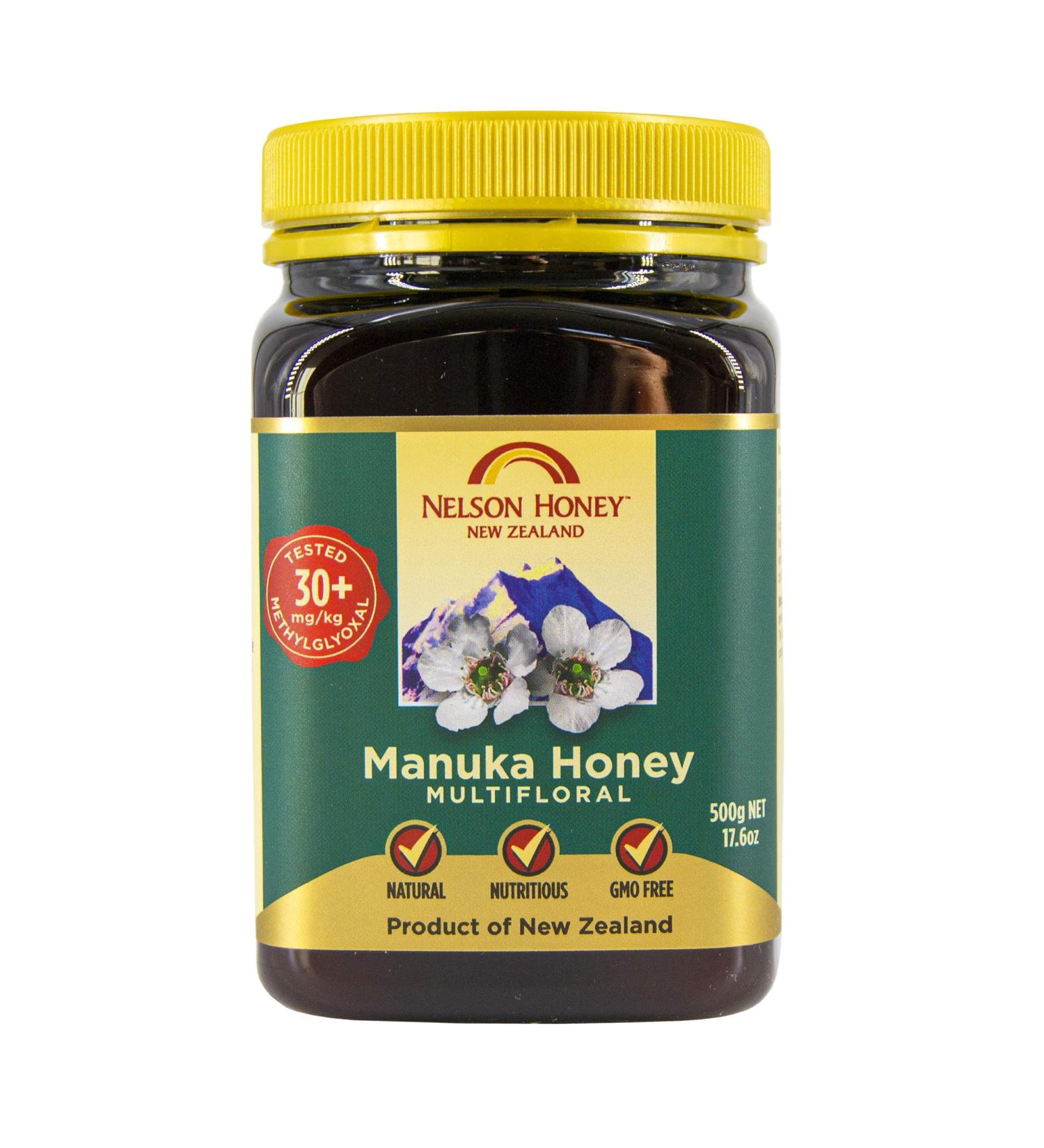 Nelson Honey Manuka Honey 30+ 500g - Pure New Zealand Honey - Buy Online on SooperMarket.com