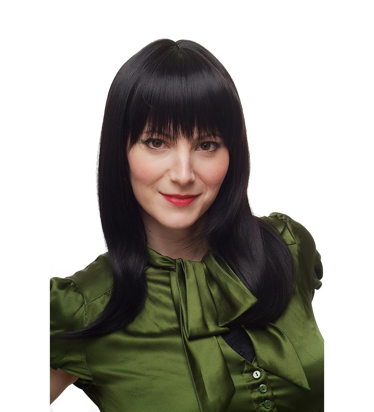 WIG ME UP 3112-2 Long Black Wig with Cheeky Bangs | Stylish & Affordable Wigs for Women - Buy Online on SooperMarket.com