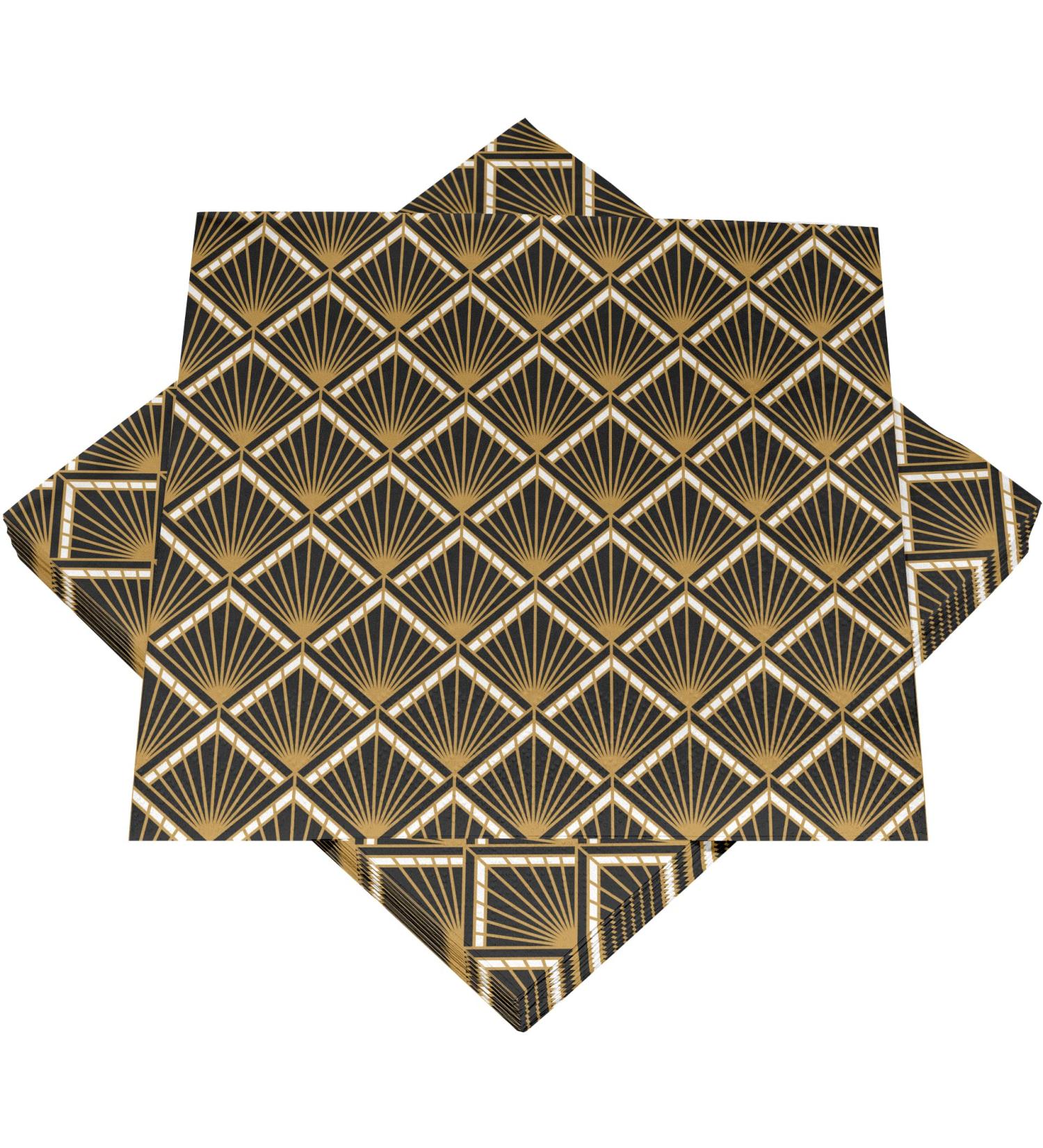 HEKU 100 napkins 3-ply 33x33cm ornaments I Absorbent and practically packaged I Ideal for special occasions 33x33cm ornaments