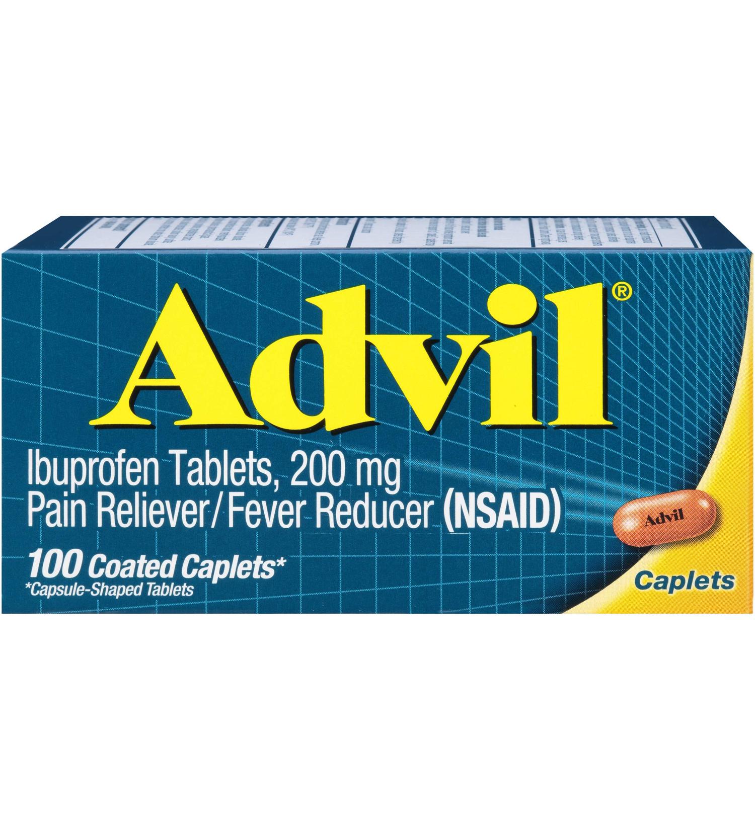 Advil 200 mg Coated Caplets 100 ea