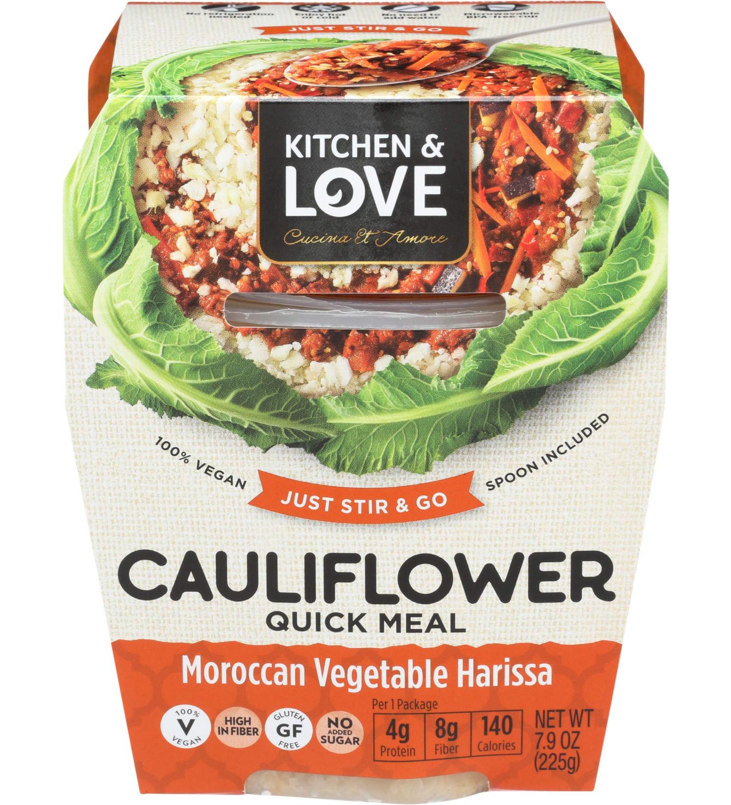 Kitchen & Love Moroccan Vegetable Harissa Cauliflower Quick Meal - Single Pack - Buy Online on SooperMarket.com