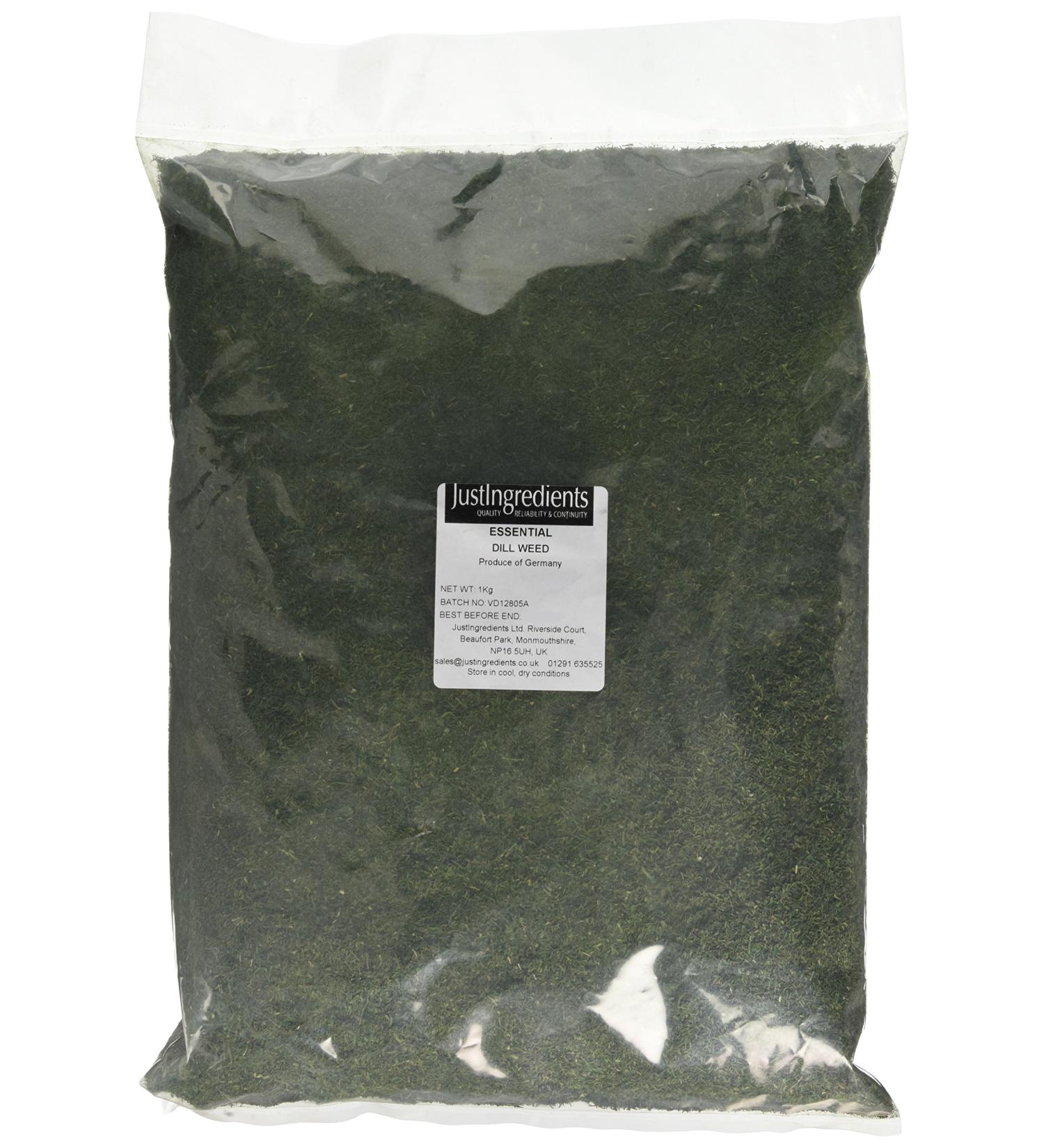JustIngredients Essentials Dill Weed 1kg - Premium Quality Dried Herb - Buy Online on SooperMarket.com