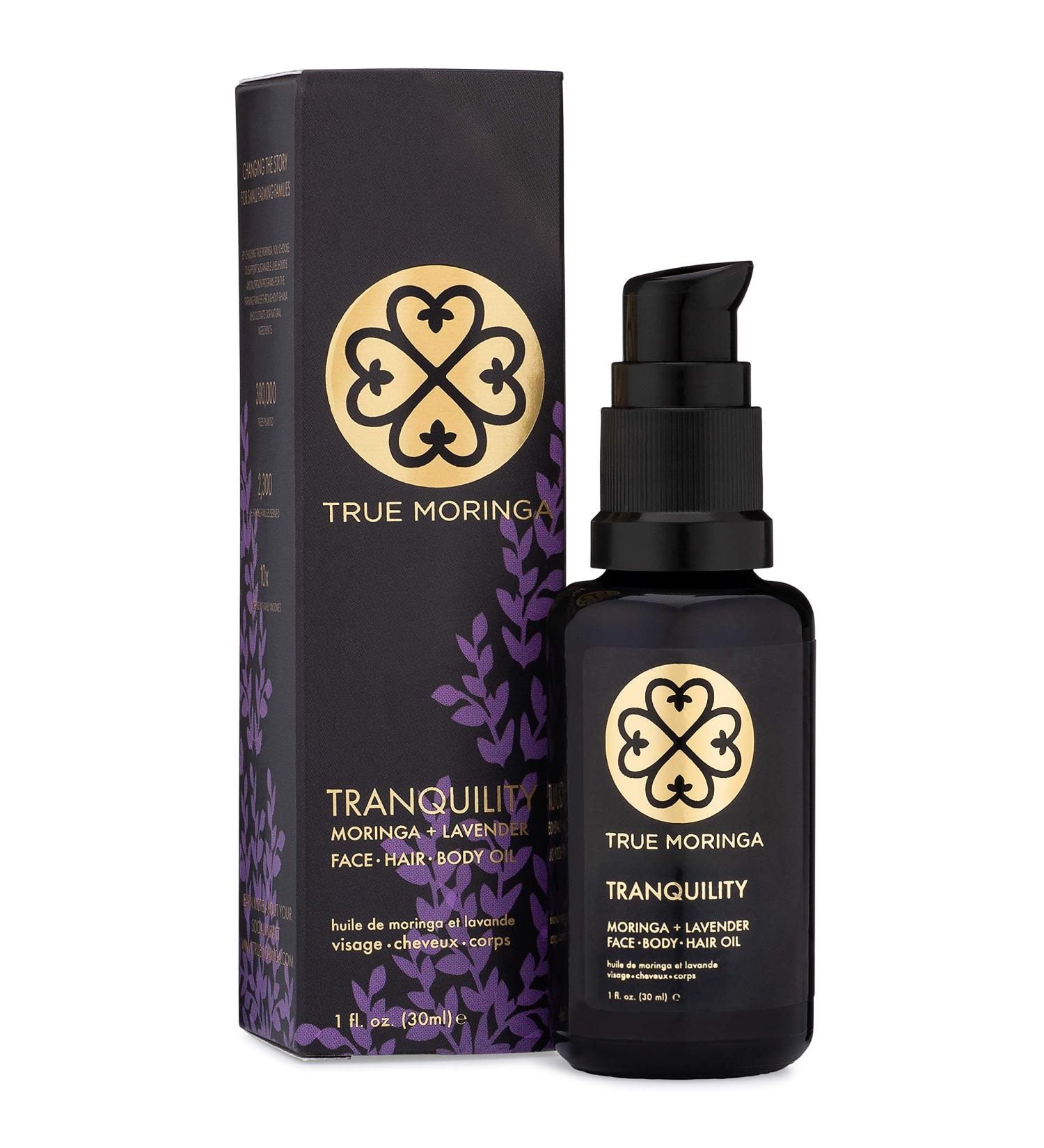 True Moringa Oil for Face, Body & Hair - 100% Pure Cold-Pressed Anti-aging Oil - Lavender 30ml - Vegan & Non-GMO - Buy Online on SooperMarket.com