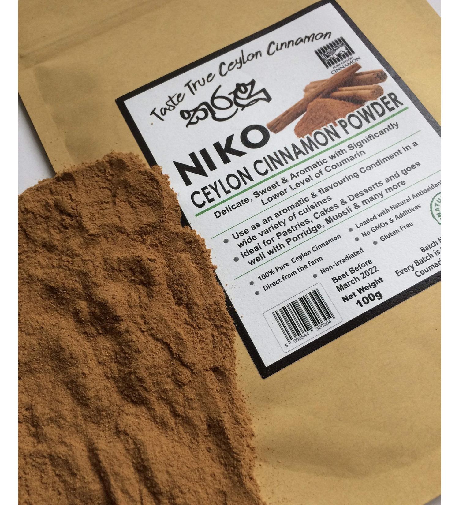 NIKO Ceylon Cinnamon Powder - 200g Pack | Pure & Aromatic | No GMOs | Direct from Sri Lankan Plantation - Buy Online on SooperMarket.com