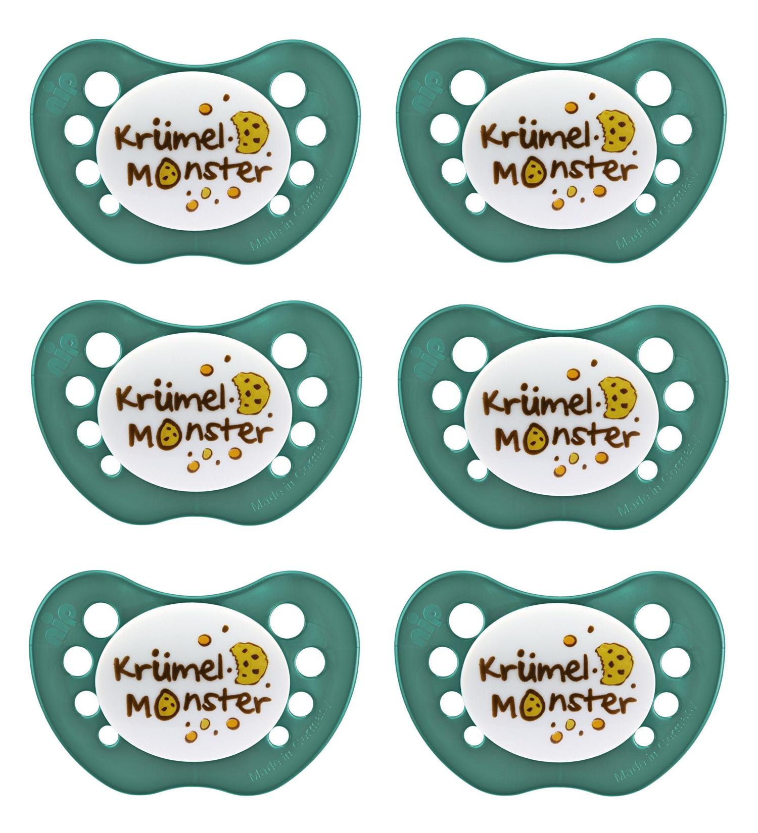 Nip pacifier silicone "Limited Edition" Cookie Monster including protective cap size 1-6 pieces
