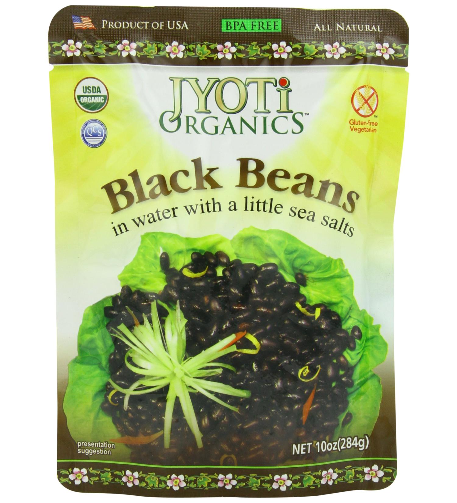 Jyoti Organic Black Beans - 10 oz (Pack of 6) | Premium Quality & Nutrient-Rich - Buy Online on SooperMarket.com