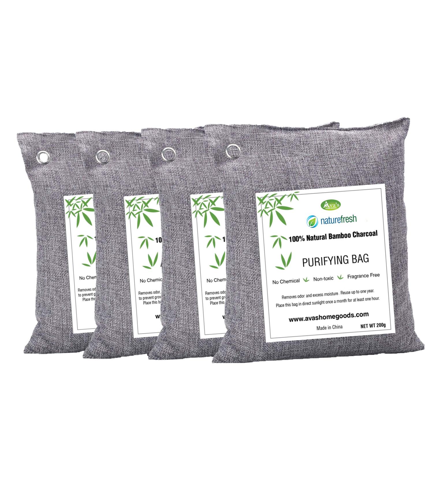 Nature Fresh Air Purifier Bags - 4-Pack Charcoal Odor Absorber - Buy Online on SooperMarket.com