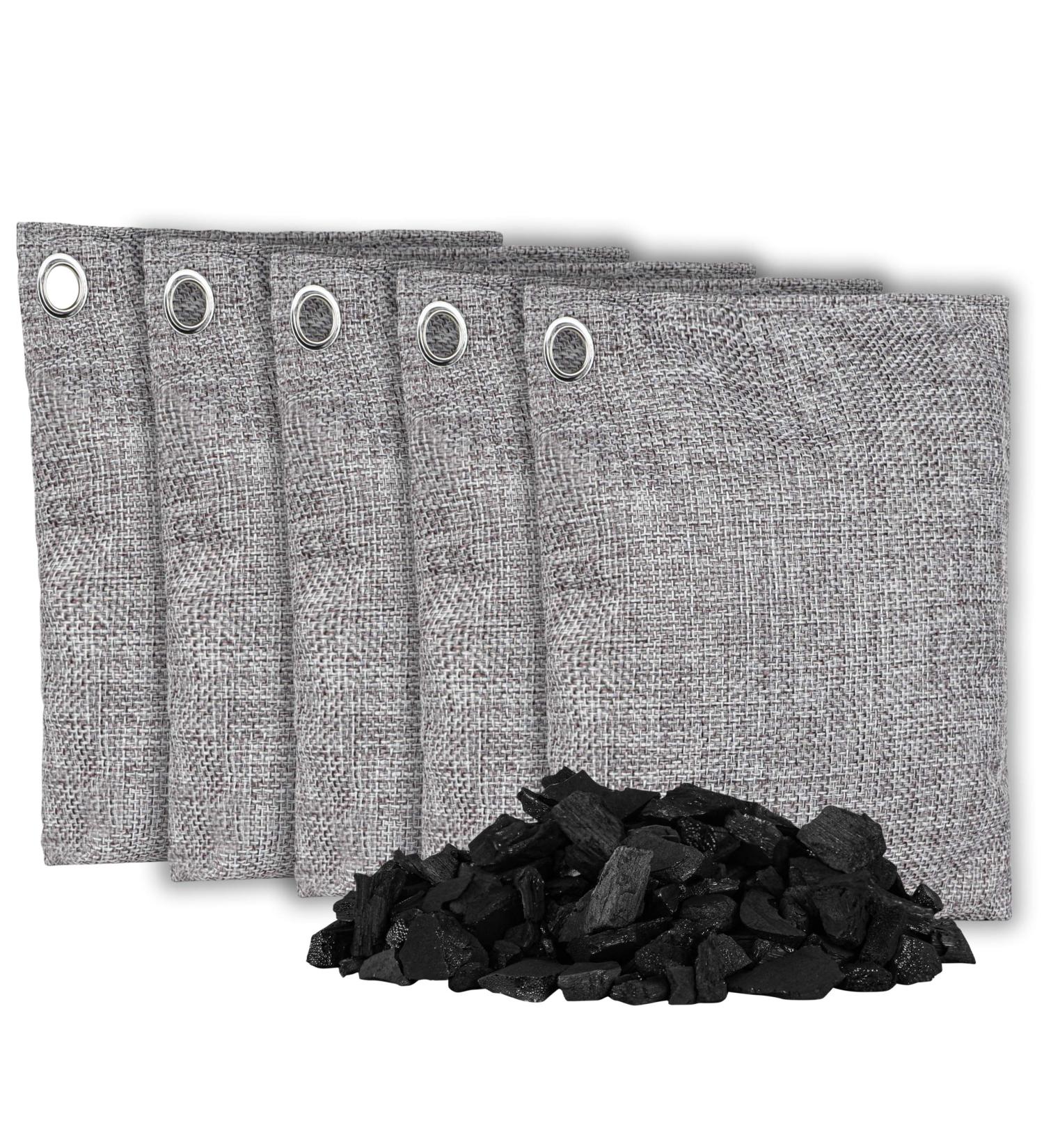 Nature Fresh Air Purifying Bags 5 Pack - Large 200g | All Natural Charcoal Odor Eliminator & Moisture Absorber | Deodorizer for Pet Car Closet Room | OLIVIA & AIDEN - Buy Online on SooperMarket.com