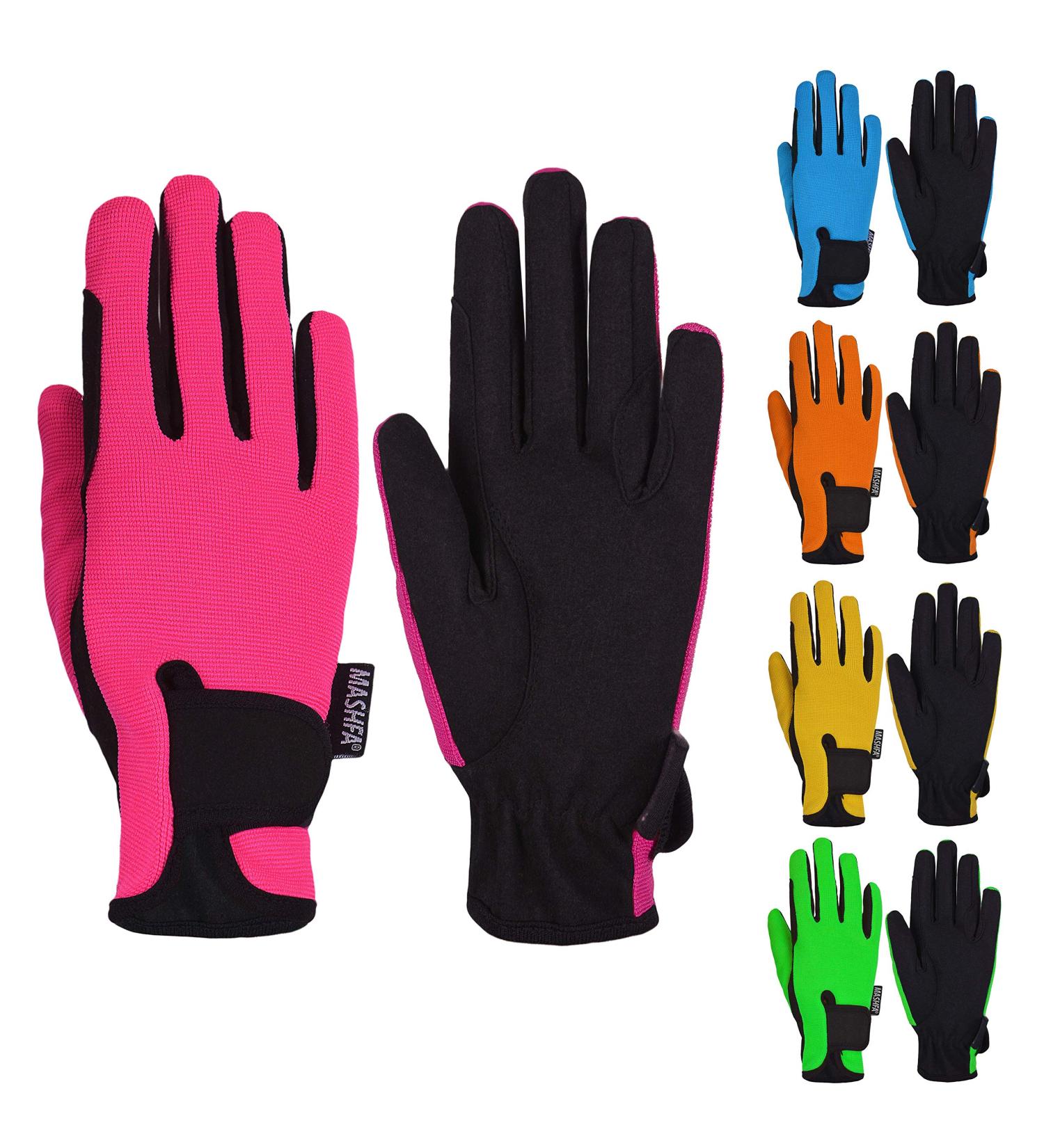 Kids Horse Riding Gloves - Pink, Age 10-12 Years | Equestrian Children's Mittens for Horseback Riding, Biking, Gardening | Boys & Girls Pony Youth Outdoor Gear - Buy Online on SooperMarket.com