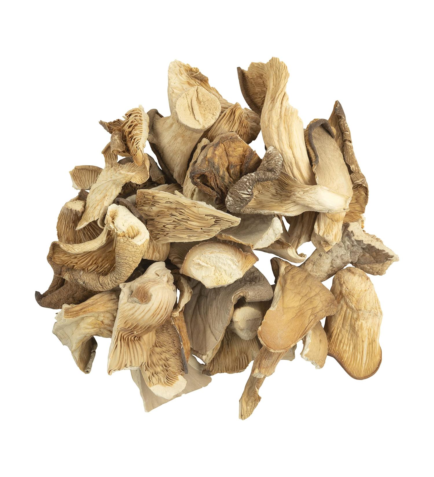 OliveNation Dried Oyster Mushrooms, Organic Sliced Mushroom, Non-GMO, Gluten Free, Kosher, Vegan - 16 ounces