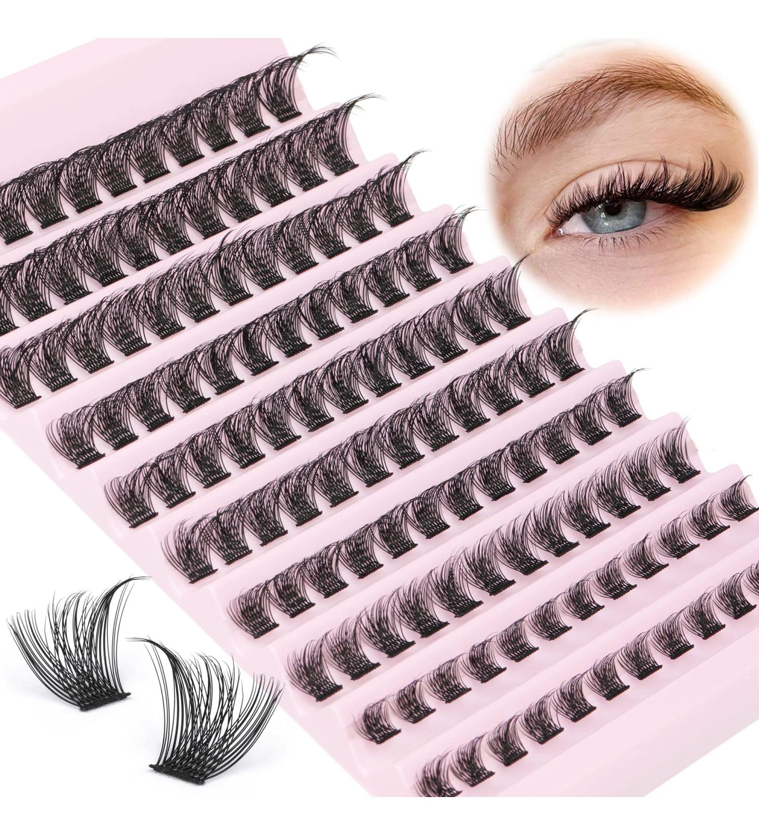 Focipeysa Wispy Cluster Lashes 120pcs | D Curl Fluffy Individual Lashes 8-16mm | Natural Look DIY Eyelash Extensions - Buy Online on SooperMarket.com