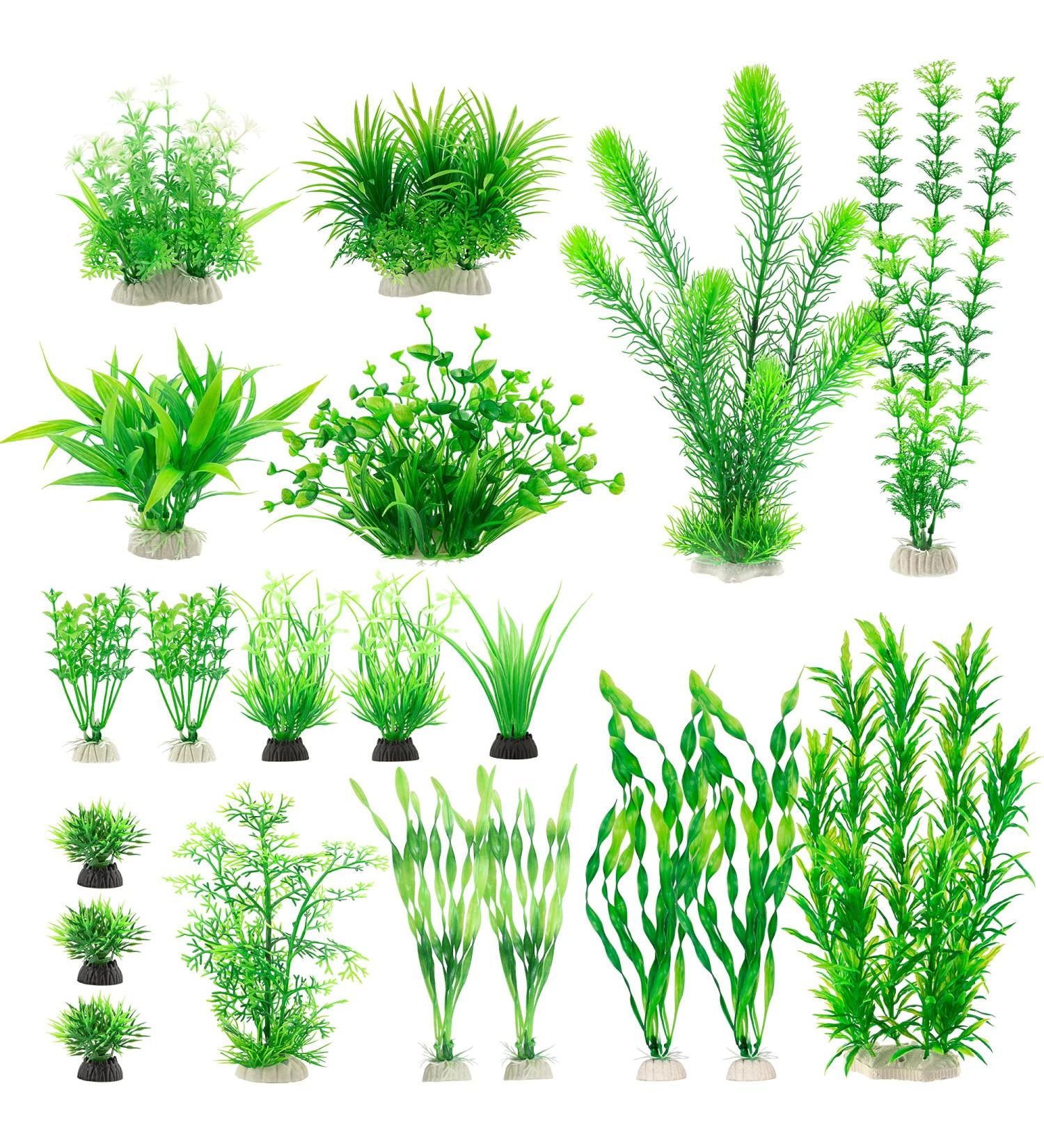 Artificial Aquarium Plants 20 Pack - Green Fish Tank Decorations by MyLifeUNIT - Buy Online on SooperMarket.com