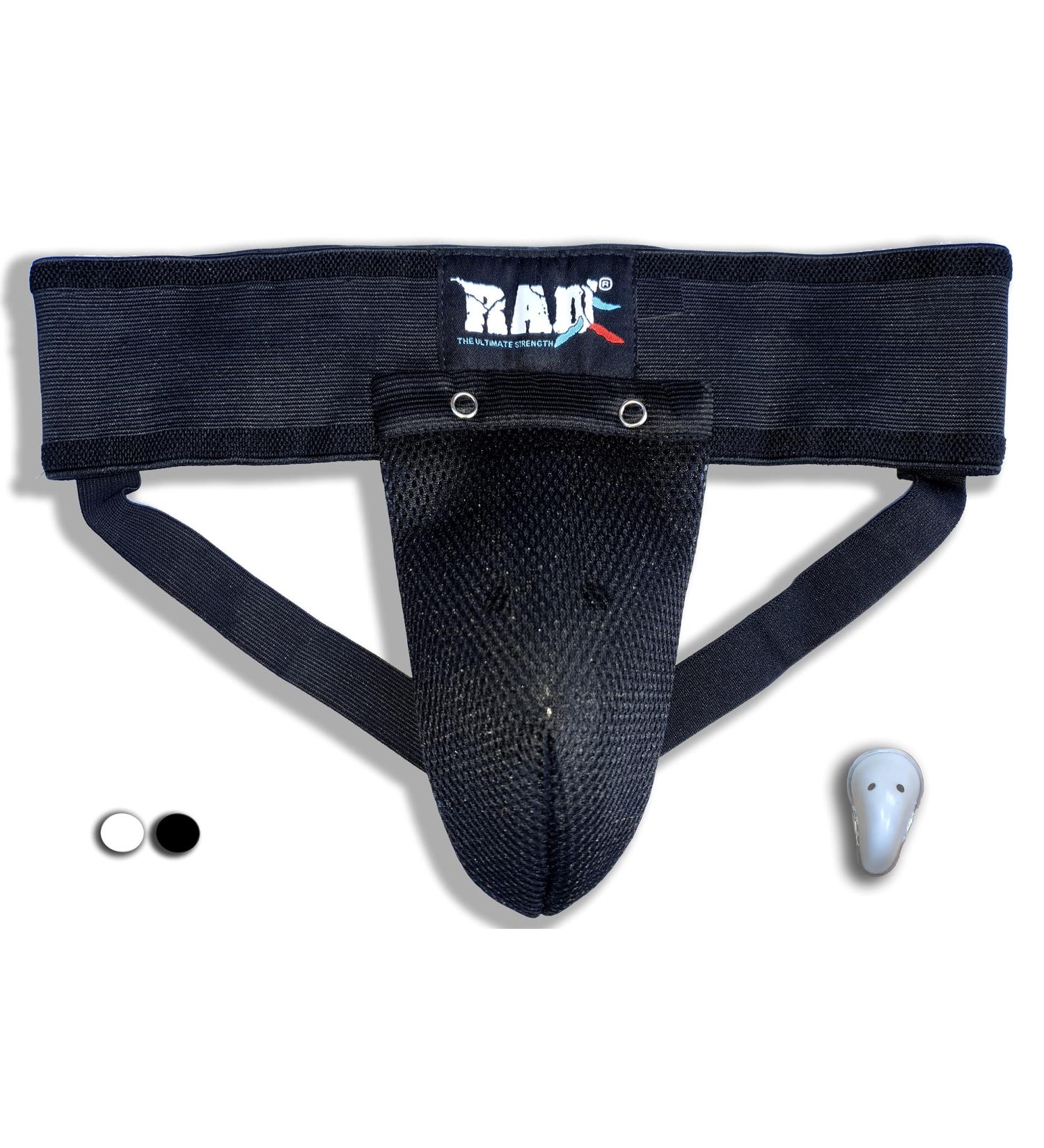 RAD Mens Groin Protector  MMA Athletic Cup  Boxing Abdominal Groin Guard, Nutty Buddy Sports Men Large Black