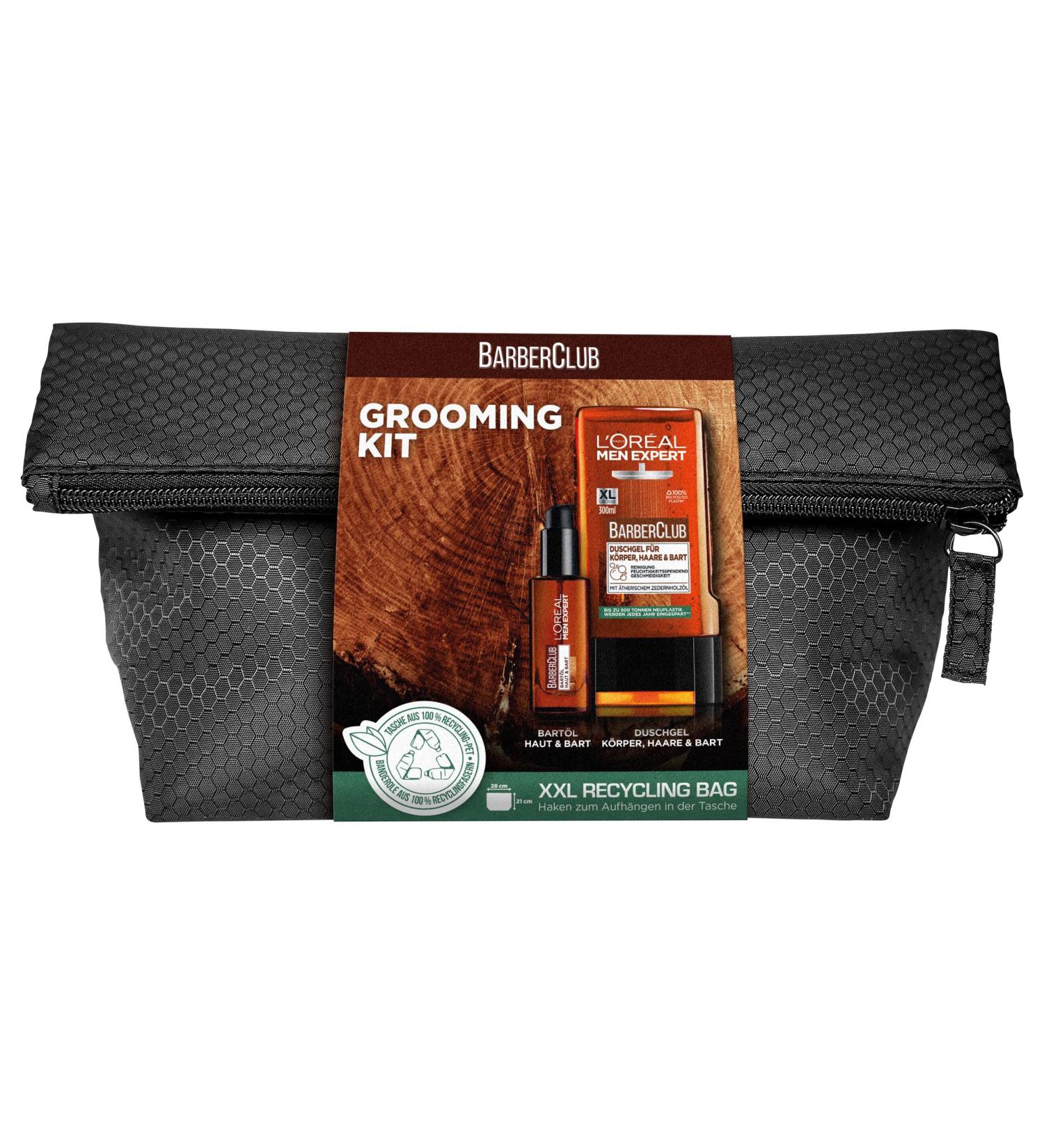 L'Or al Men Expert Nursing Set - Beard Oil & XL Shower Gel Cedar Wood Oil Washbag & Grooming Kit - Perfect Body & Beard Care - Buy Online on SooperMarket.com