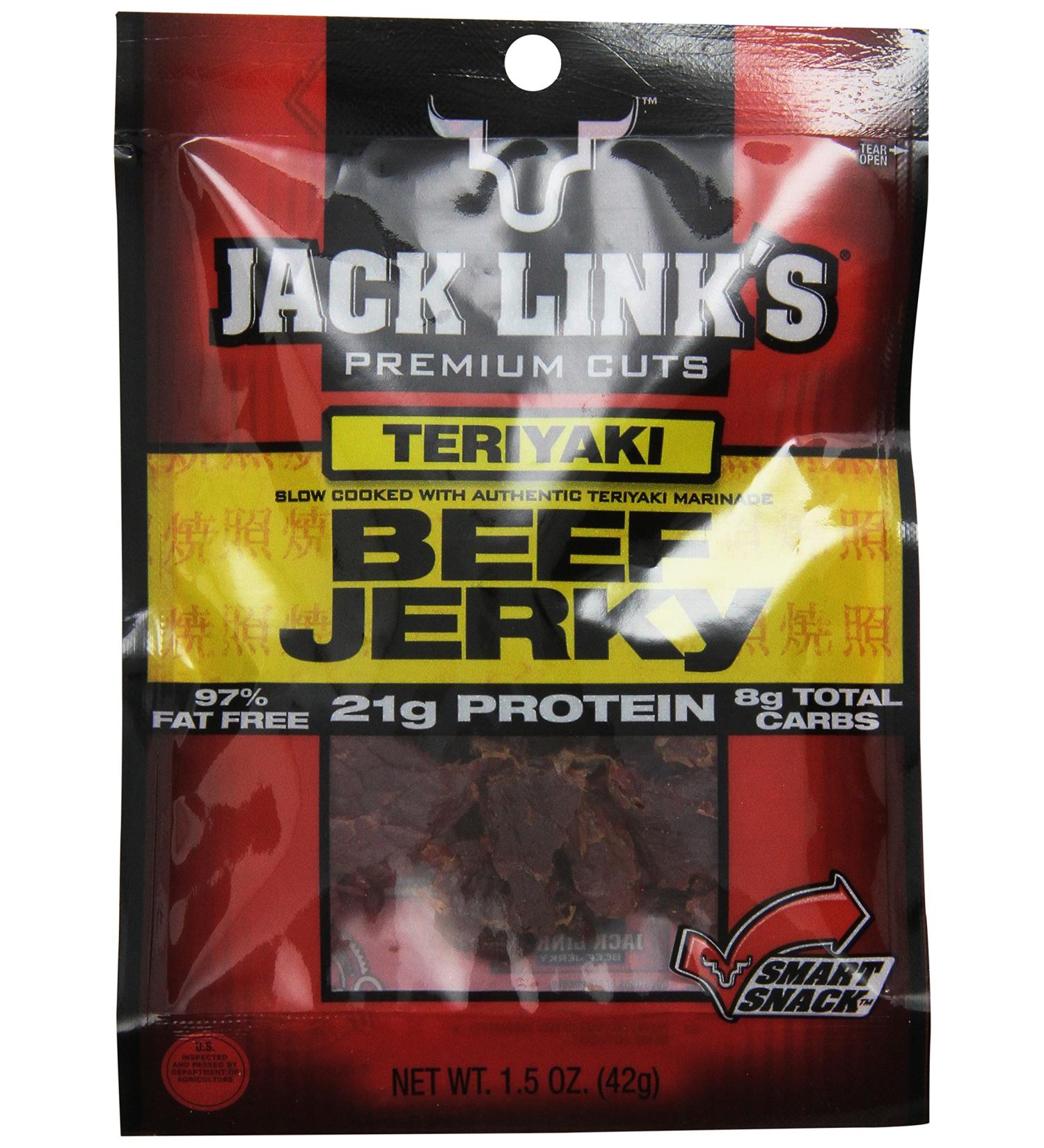 Jack Link's Beef Jerky Teriyaki 1.5oz Bags - Pack of 10 | High-Quality Snack for On-the-Go - Buy Online on SooperMarket.com
