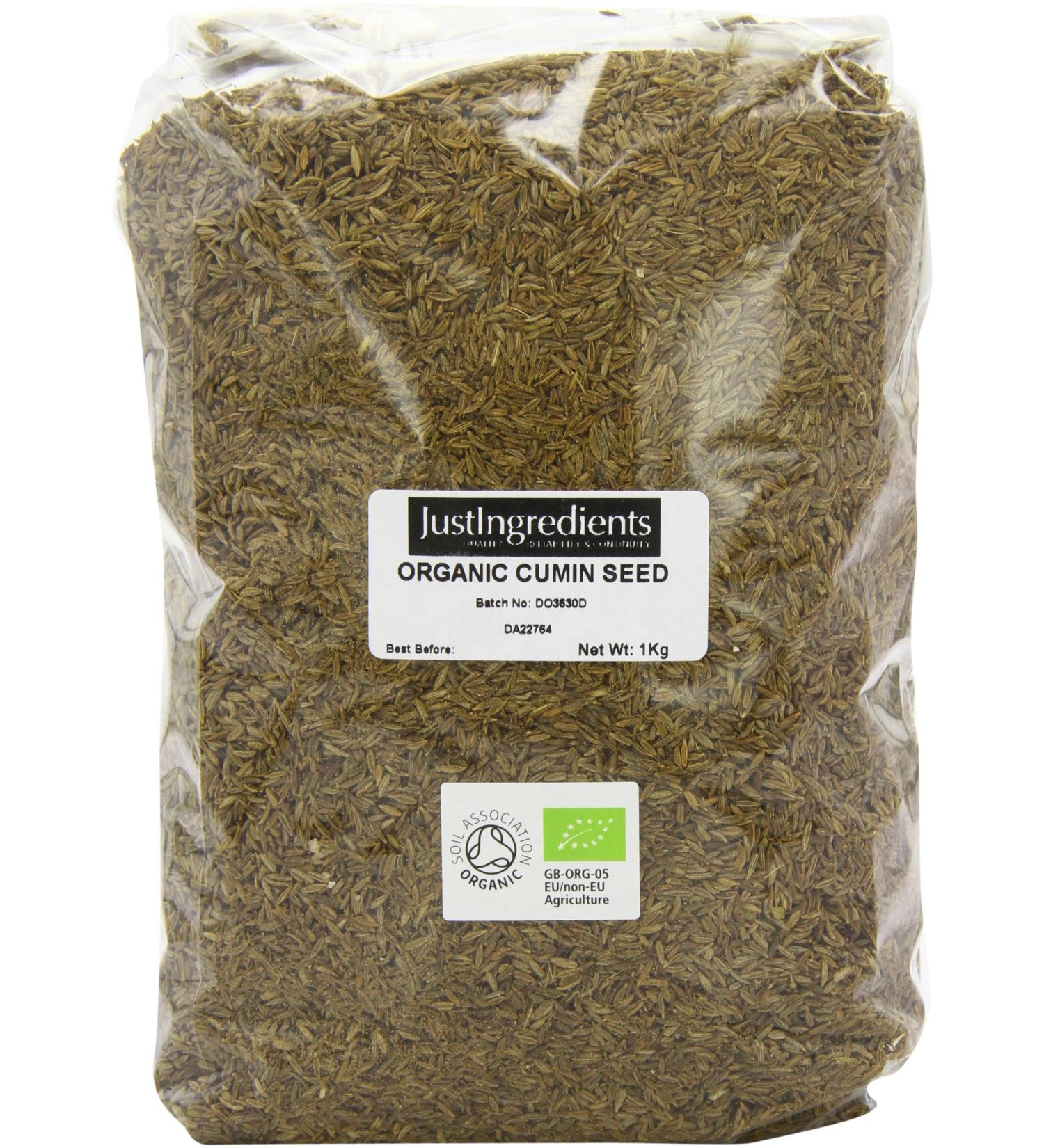 JustIngredients Essentials Organic Cumin Seeds 1 kg - Buy Online on SooperMarket.com