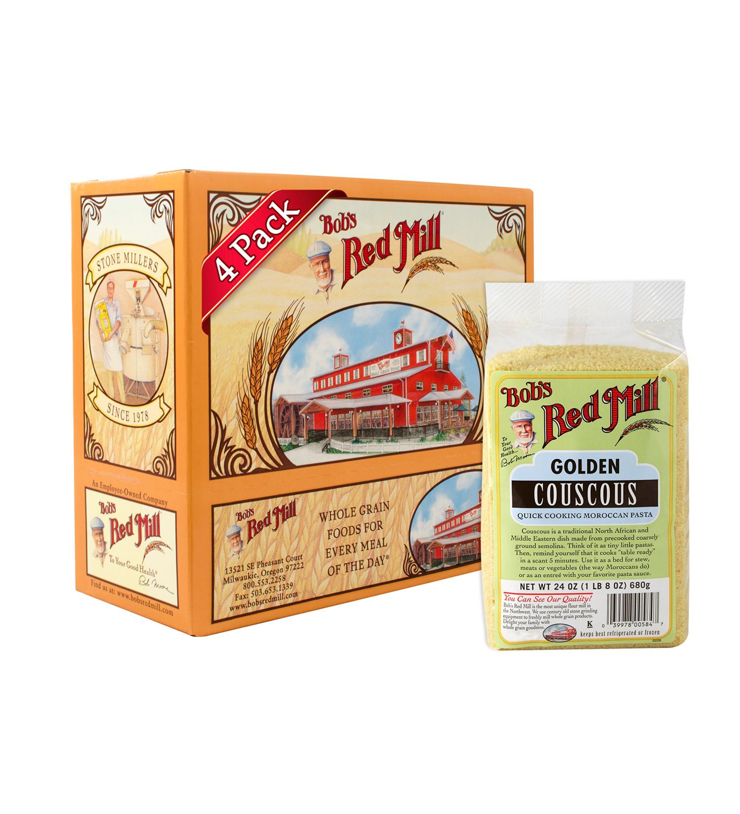 Bob's Red Mill Golden Couscous 24 Oz (4 Pack) - Premium Quality, Nutritious Grain - Buy Online Now - Buy Online on SooperMarket.com