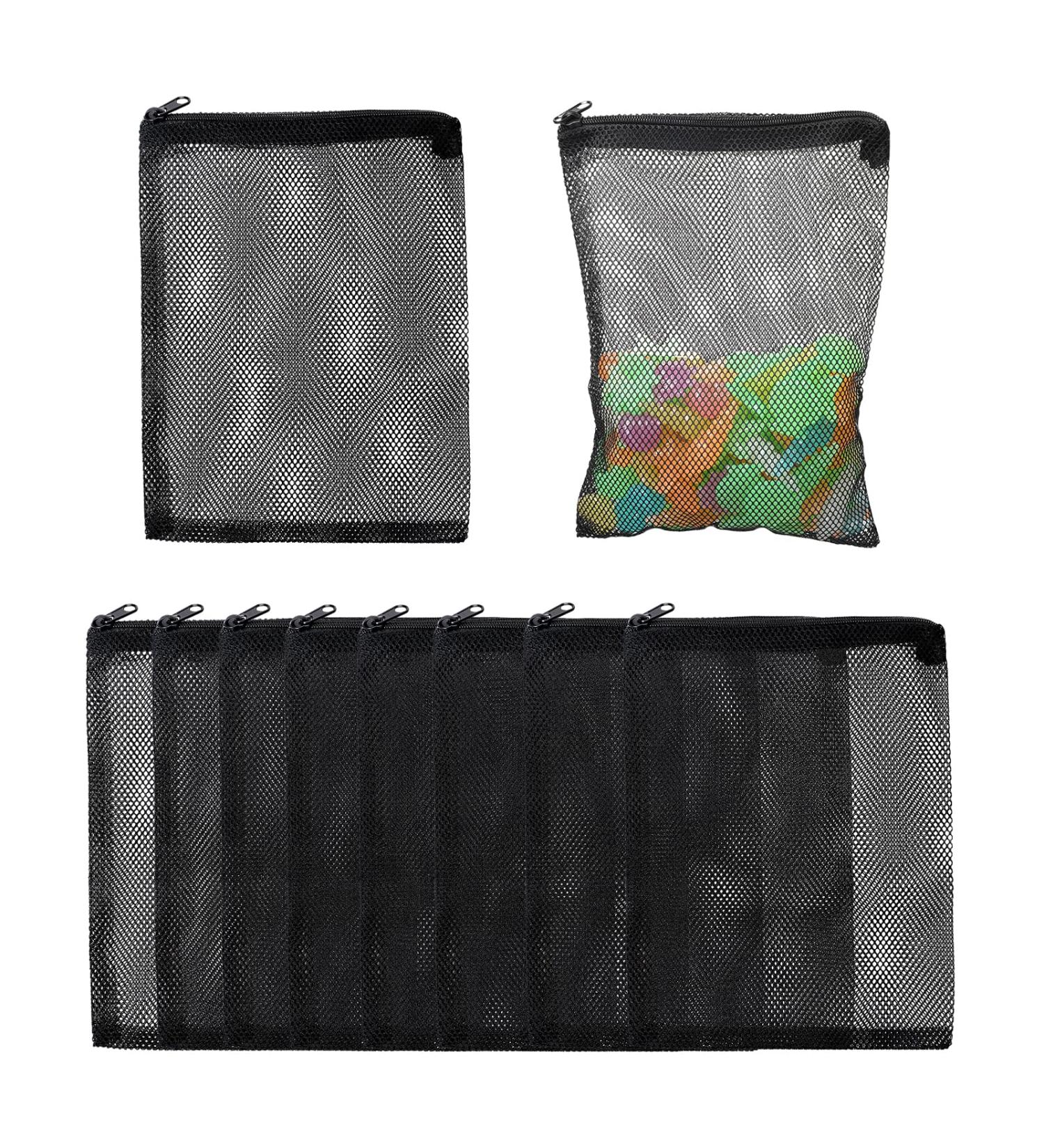 MOZEAT LENS Aquarium Filter Bag - 10 Reusable High Flow Zipper Bags for Activated Carbon & Bio-Ball - Black Network Filter Bags for Optimal Water Filtration - Buy Online on SooperMarket.com
