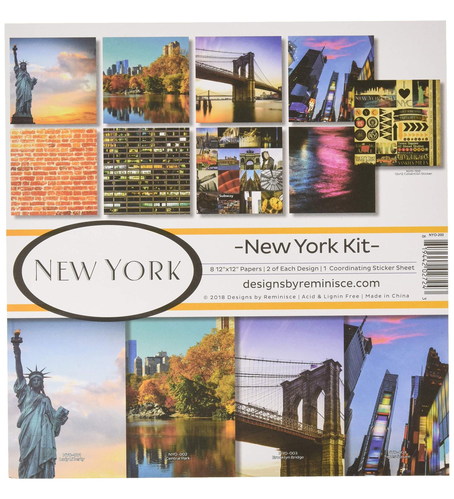 Reminisce (REMBC) New York Scrapbook Collection Kit, Multi Color Palette