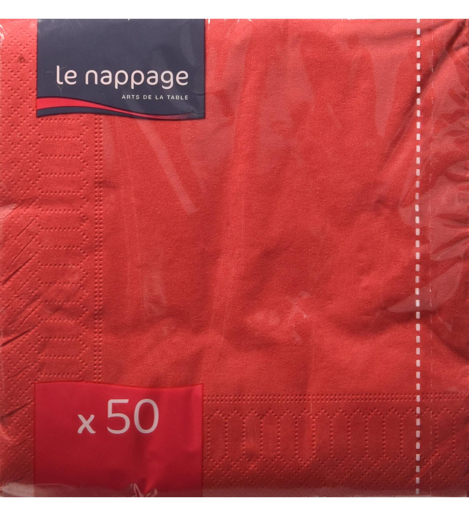 LE NAPPAGE 50 Red Airlaid Napkins - 33x33 cm FSC Certified Luxury Cellulose Wadding - International Shipping Available - Buy Online on SooperMarket.com