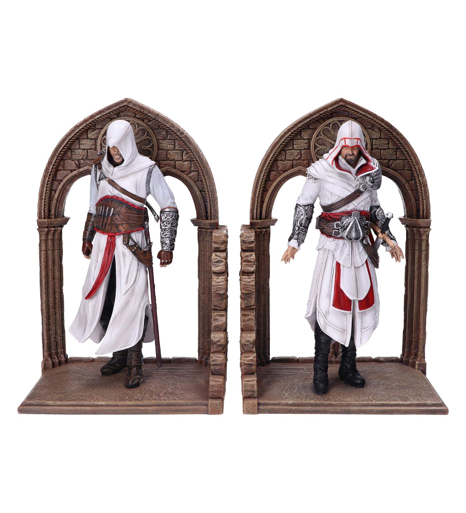 Shop Nemesis Now Official Assassins Creed Altair & Ezio Library Gaming Bookends | Resin 24cm - International Shipping - Buy Online on SooperMarket.com