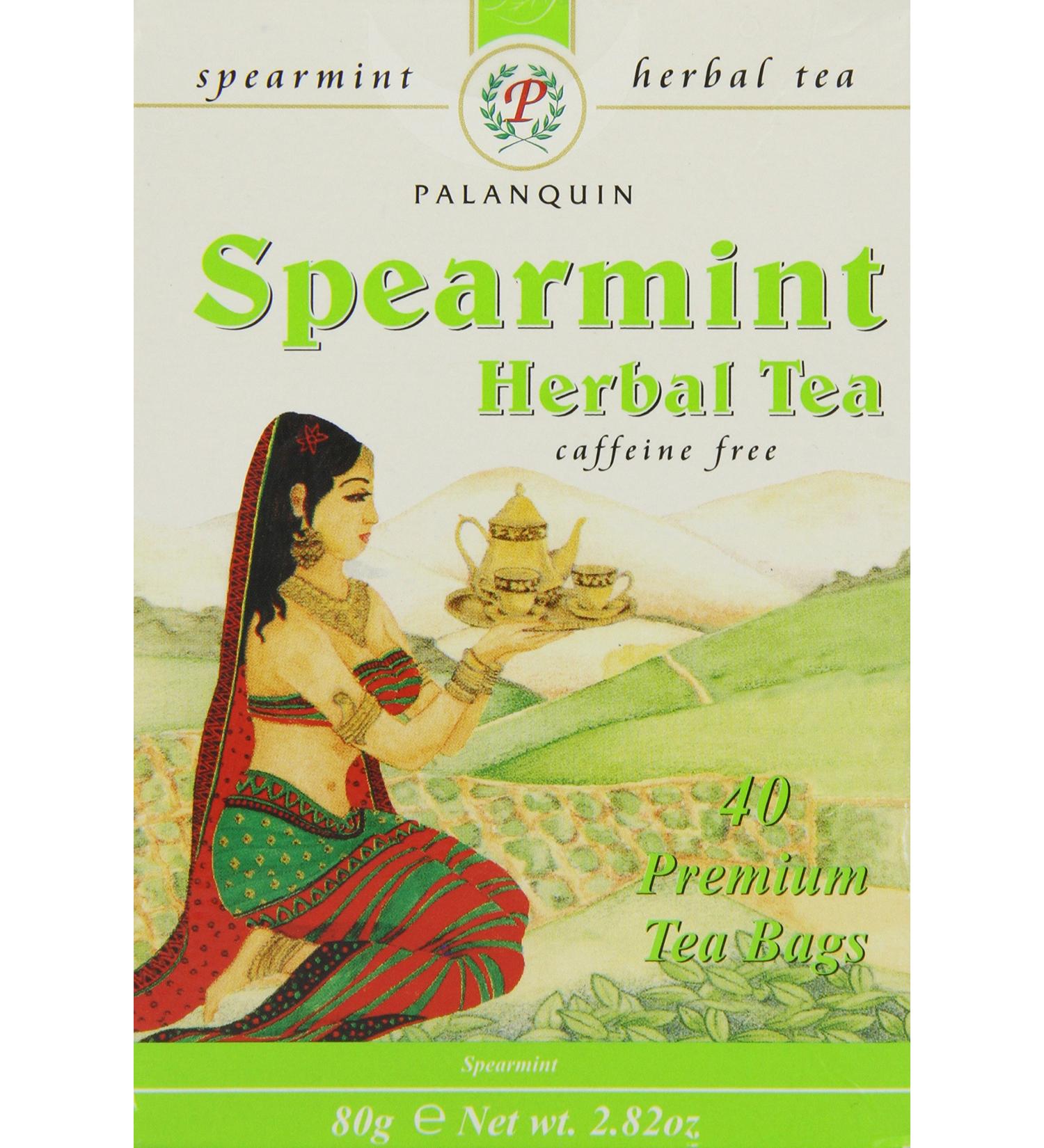 Palanquin Spearmint Herbal Tea - 40 Bags | Refreshing and Aromatic - Buy Online on SooperMarket.com