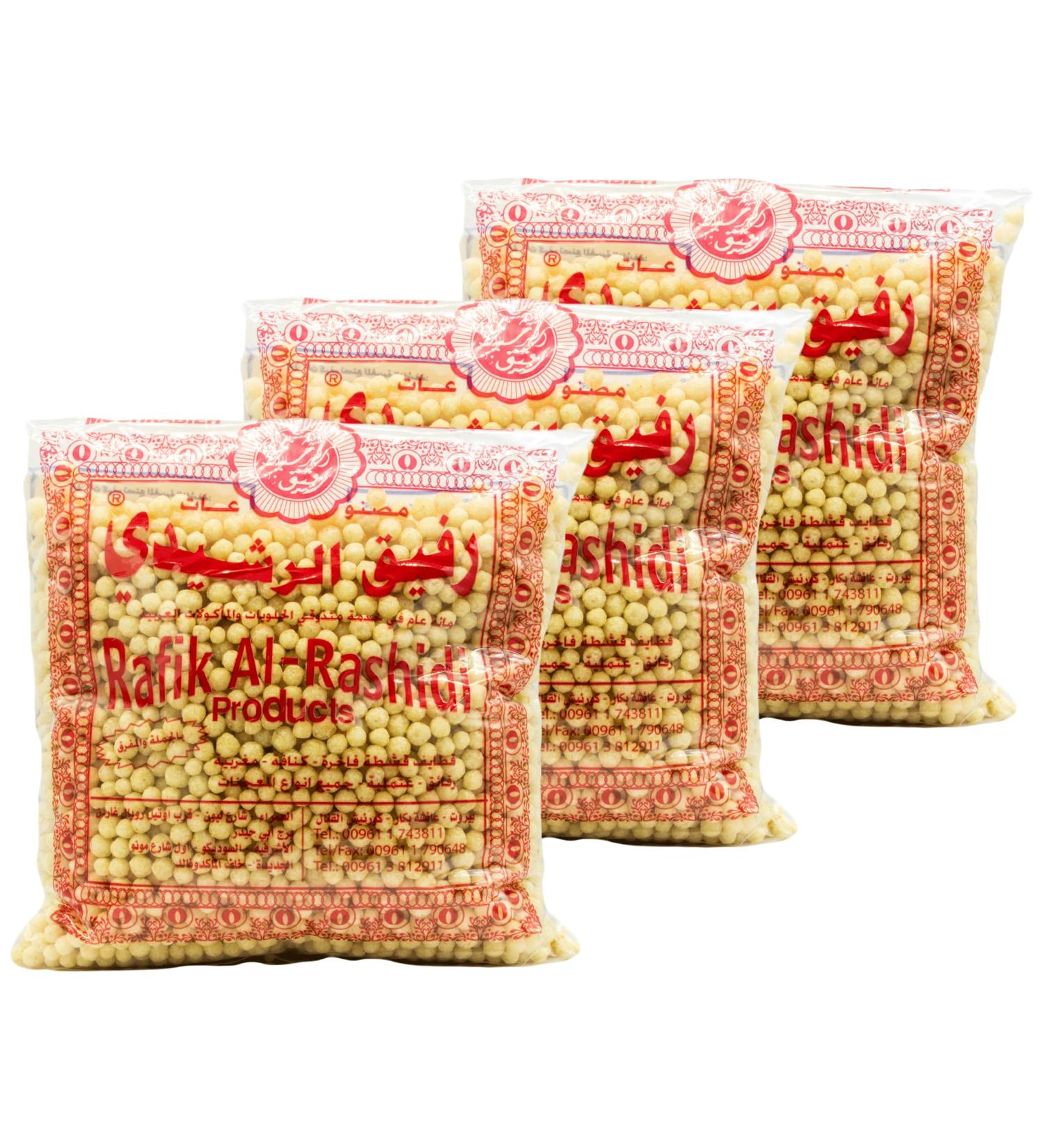 Buy Al Rashidi Moghrabieh Couscous Pearls - Authentic Arabic Whole Wheat Semolina (800g 3 Pack) - Natural Oriental Couscous for Healthy Cooking - Buy Online on SooperMarket.com