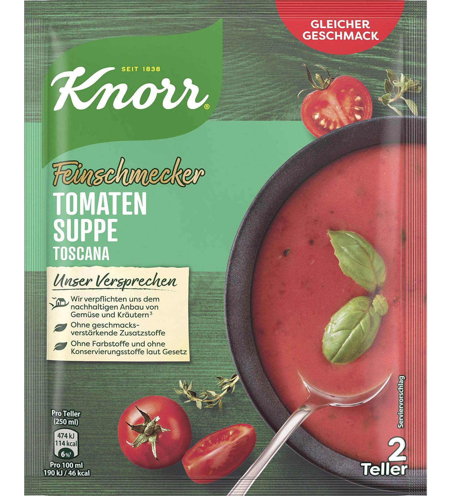 Knorr Gourmet Soup Toscana - Delicious Tomato Soup (9 Pack) | No Additives or Dyes - 65.67g Each - Buy Online on SooperMarket.com