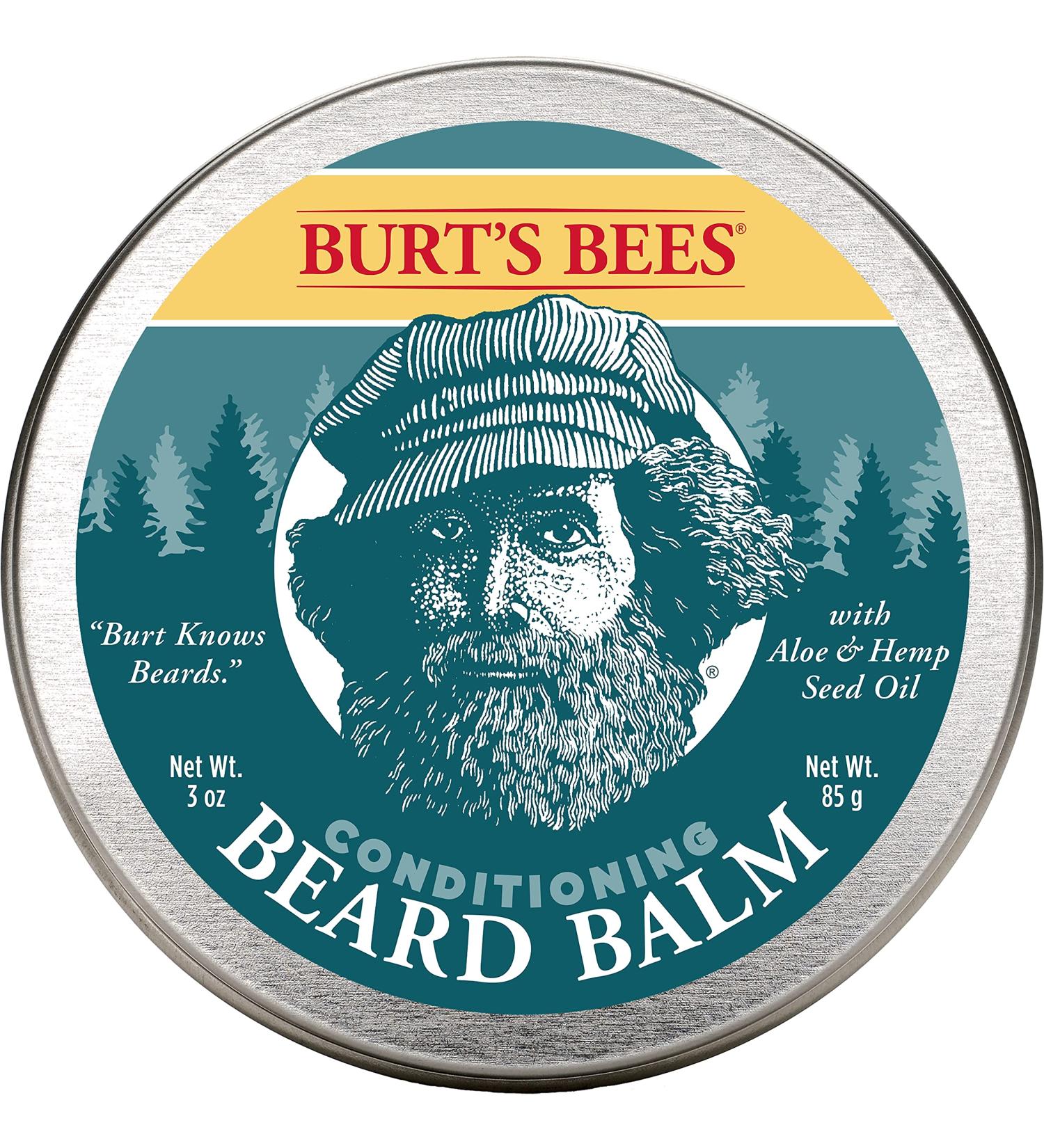 Burt's Bees Conditioning Beard Balm for Men - 3 Oz (Amber) | Aloe & Hemp Infused | 1 Count - Buy Online on SooperMarket.com